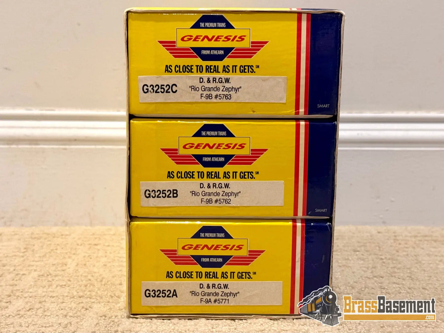 Athearn Genesis G3252A/B/C Rio Grande F-9 Abb Set ‘Rg Zephyr’ - Dcc Ready Model Train