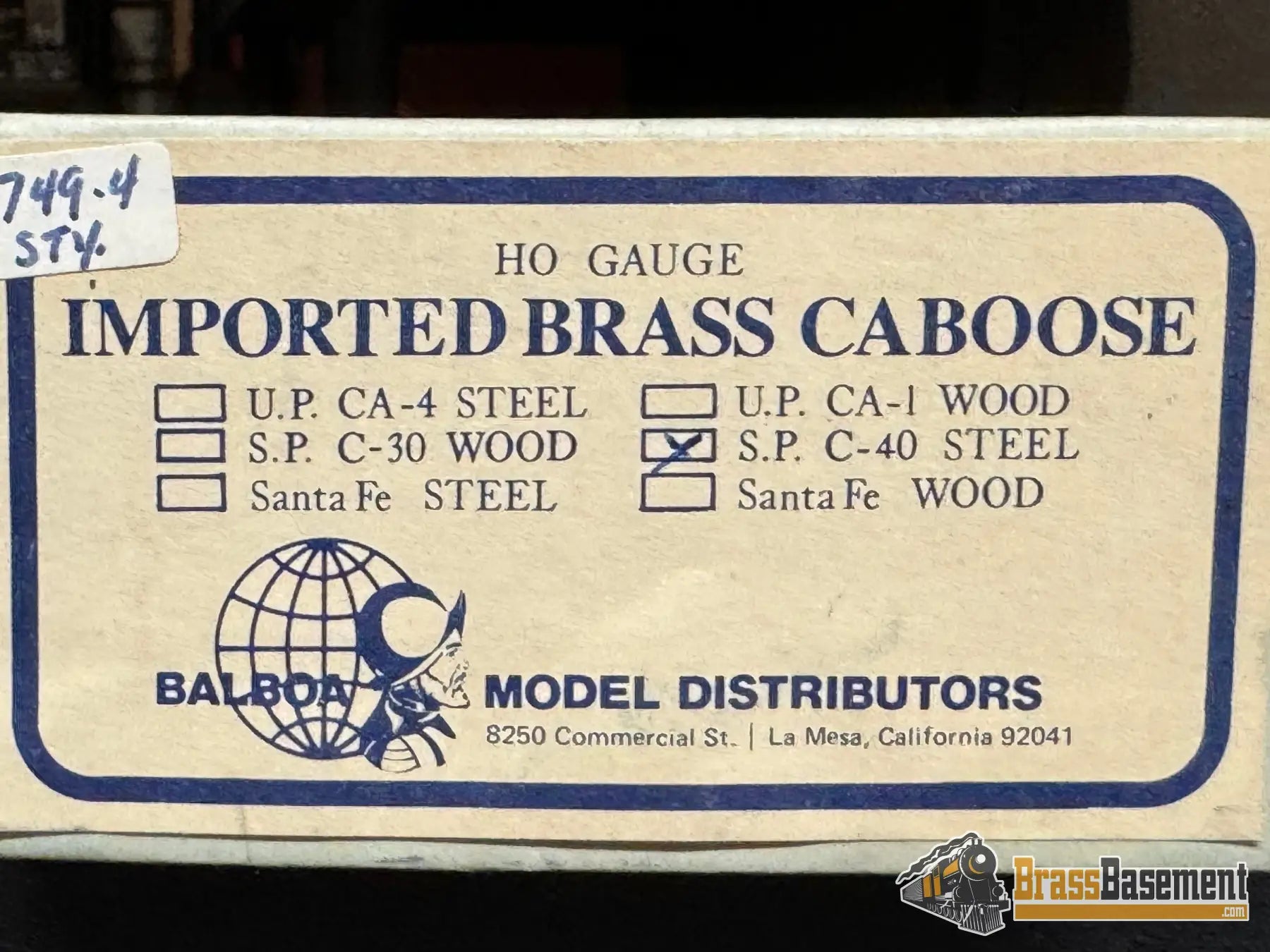 Budget Brass - Balboa Distributors Southern Pacific Sp C - 40 Caboose Nice Custom Paint