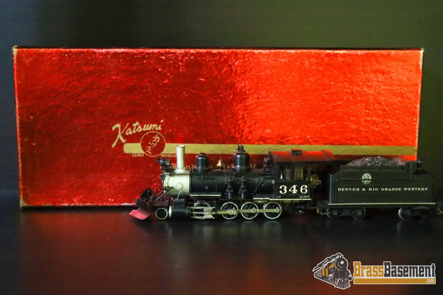 Budget Brass - HO Katsumi DRGW Rio Grande C-16 2-8-0 #346 - Painted