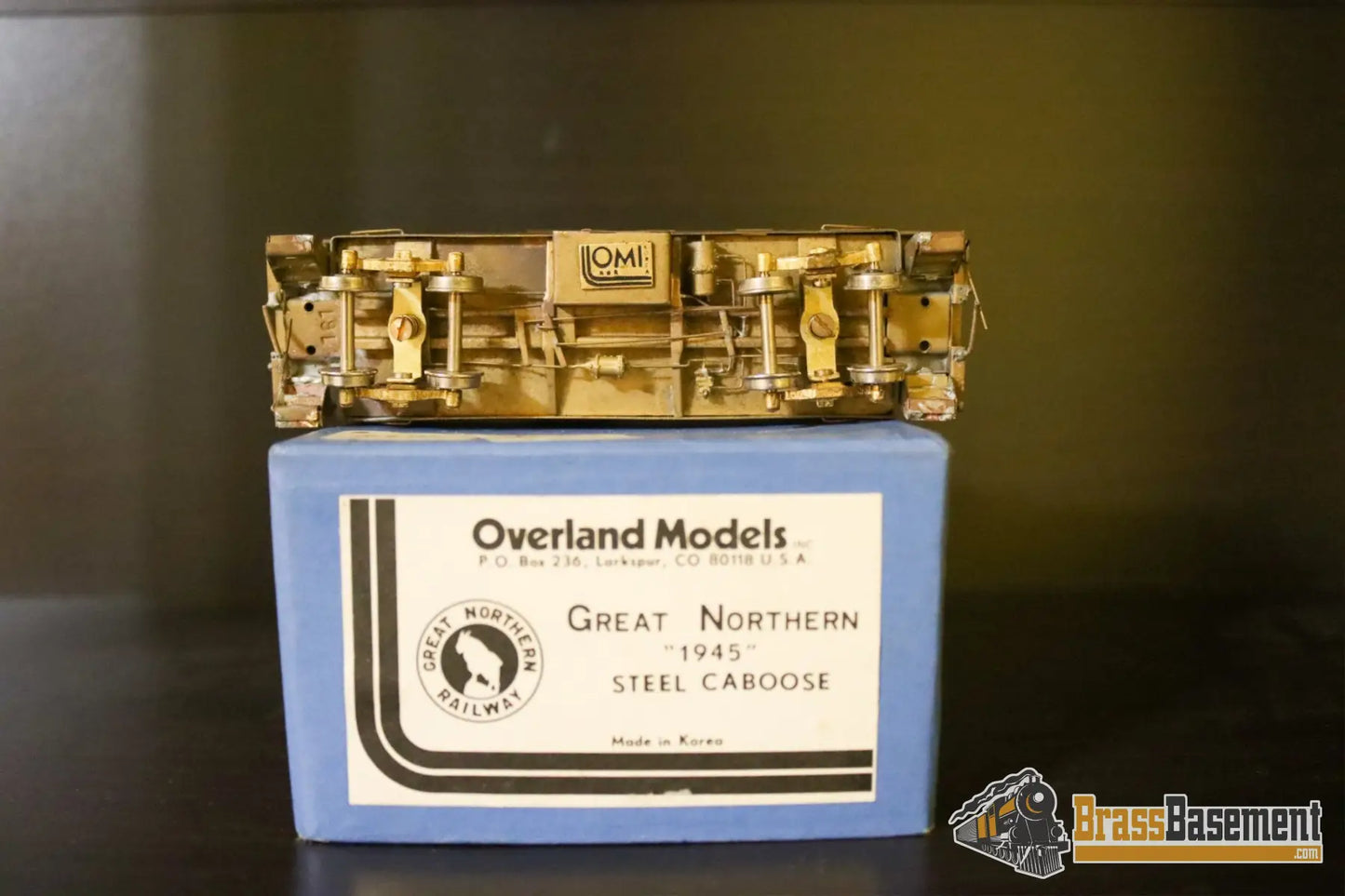 Budget Brass - HO Overland Great Northern 1945 Steel Caboose - Unpainted