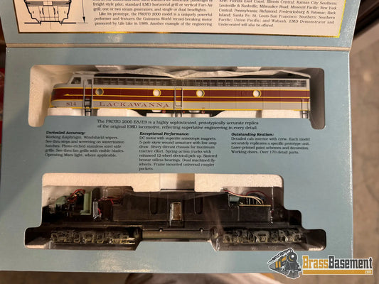 Budget Ho - Proto 2000 E8 A Unit Lackawanna Railroad #814 Great Runner Diesel