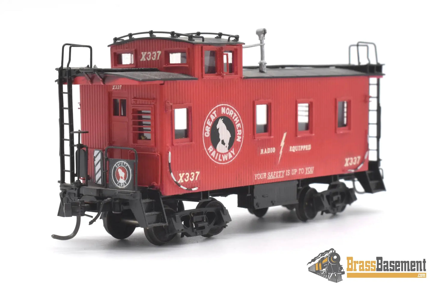 Ho Brass - Beaver Creek Great Northern Gn Wood Caboose X337 Std. Windows F/P