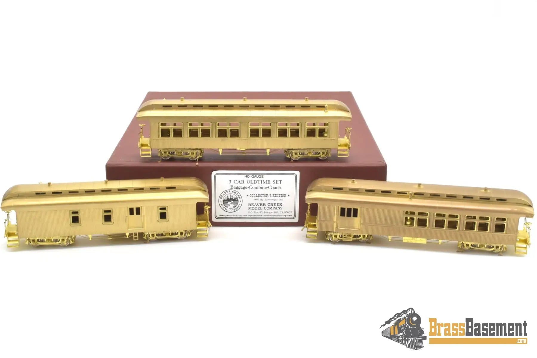 HO Brass Beaver Creek Old Time 3 Car Set Coach Combine Baggage Unp ho-brass-beaver-creek-old-time-3-car-set-coach-combine-baggage-unp