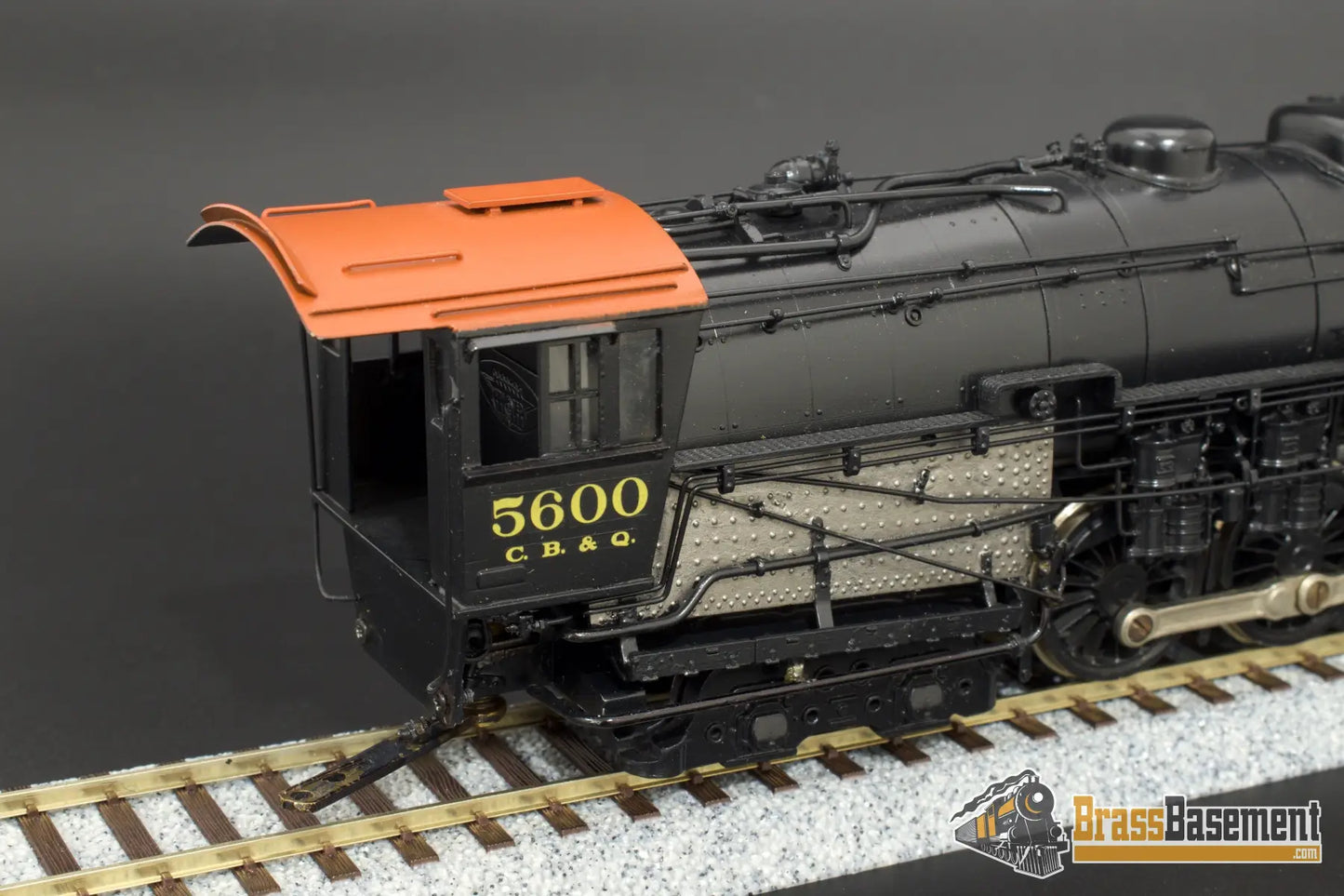 Ho Brass - Birthmark Cb&Q Burlington O - 5 4 - 8 - 4 Omi Pilot Model One Of Pro Paint Steam