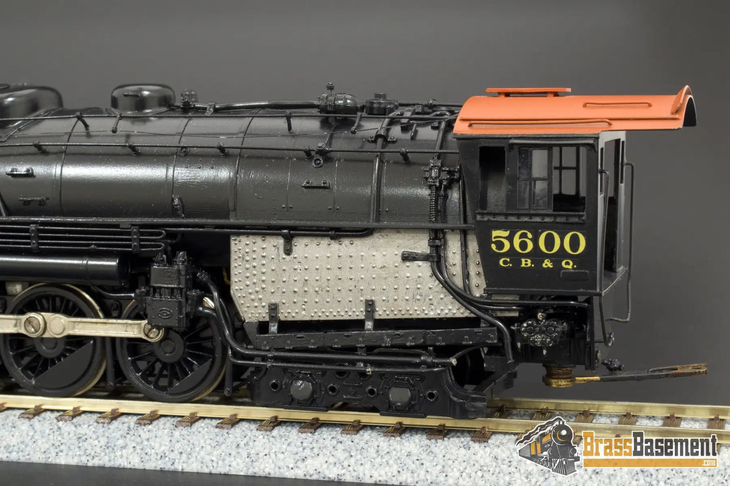 Ho Brass - Birthmark Cb&Q Burlington O - 5 4 - 8 - 4 Omi Pilot Model One Of Pro Paint Steam