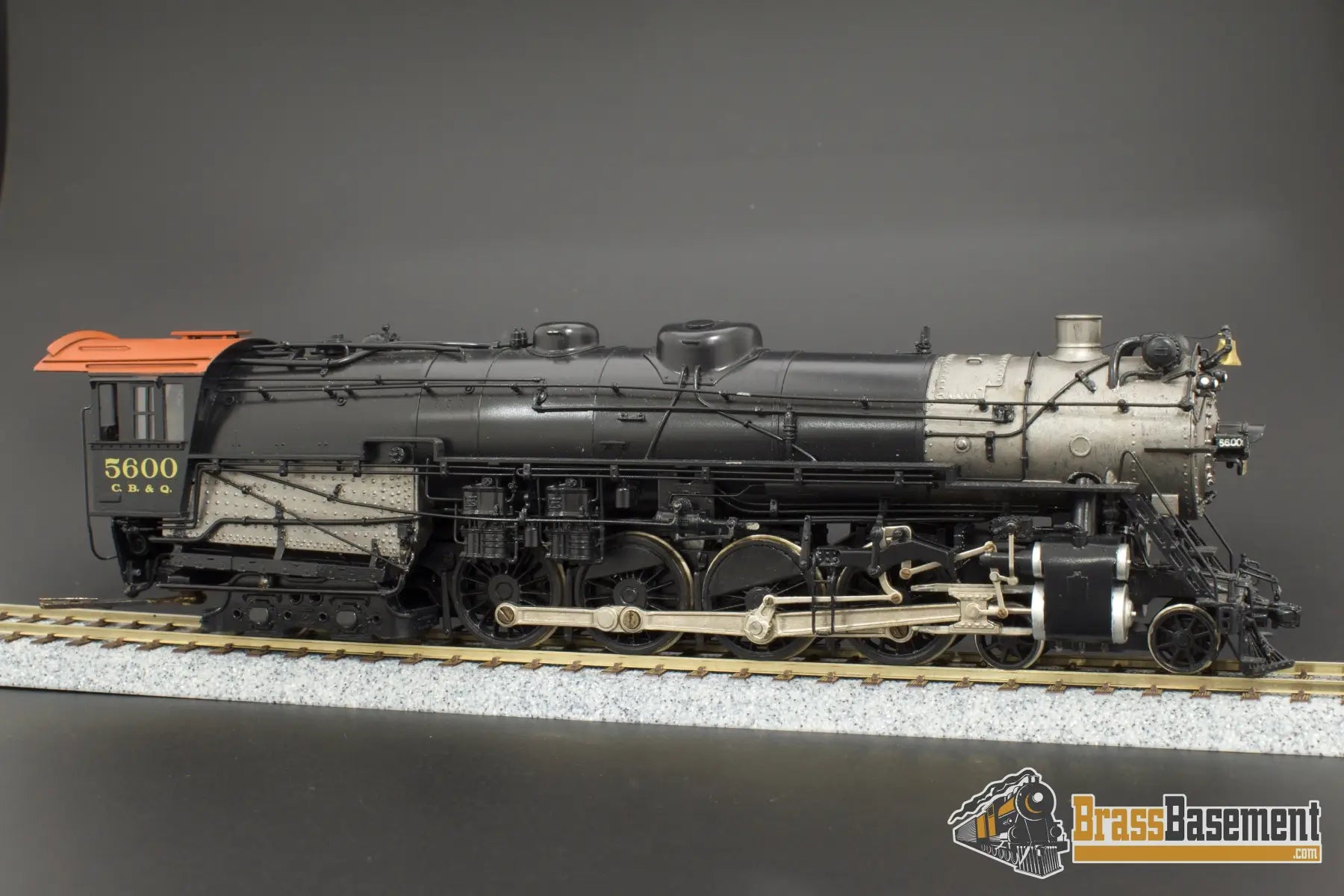 Ho Brass - Birthmark Cb&Q Burlington O - 5 4 - 8 - 4 Omi Pilot Model One Of Pro Paint Steam