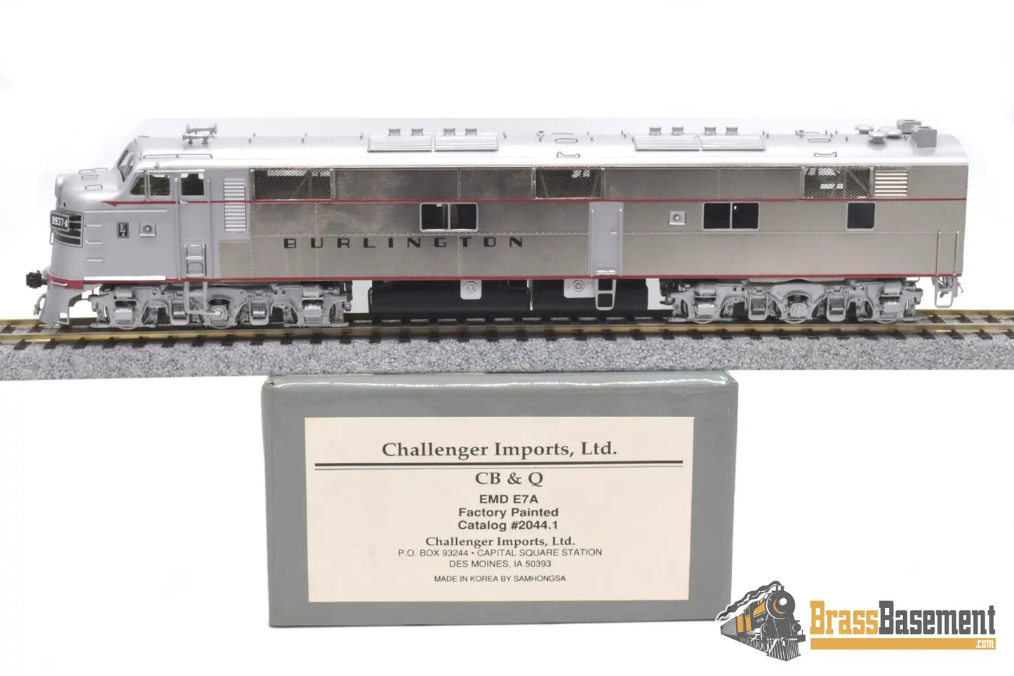 Ho Brass - Cil 2044.1 Burlington Cb&Q E - 7A #9937 Factory Plated & Lettered Diesel