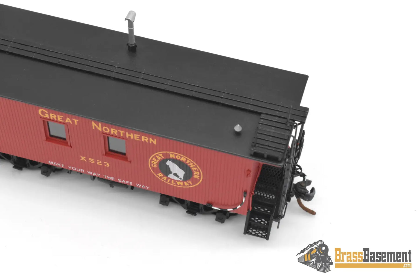 HO Brass - CIL 2139.1 Great Northern GN 25’ Wood Caboose Later #X523 - Samhongsa Steam