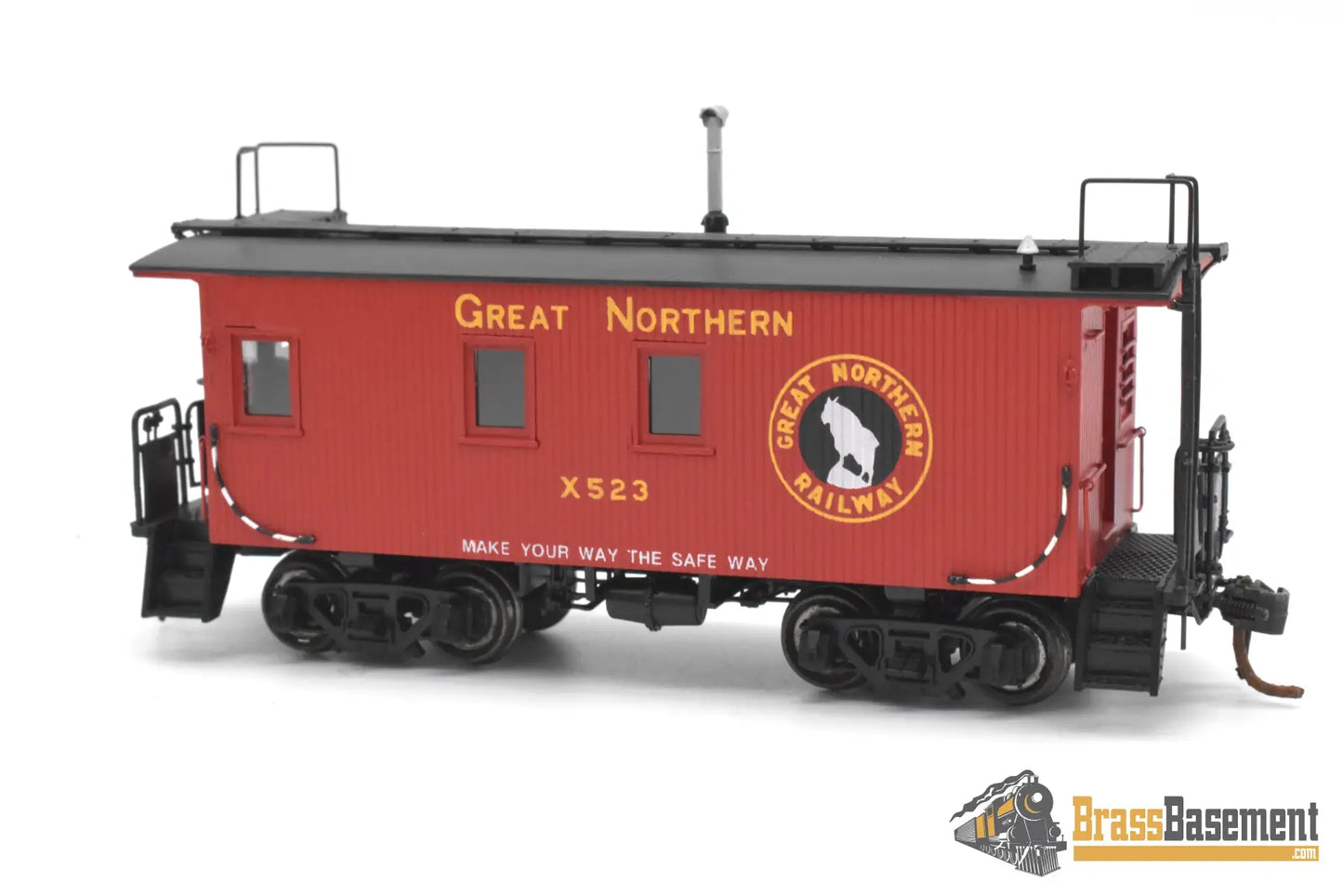 HO Brass - CIL 2139.1 Great Northern GN 25’ Wood Caboose Later #X523 - Samhongsa Steam