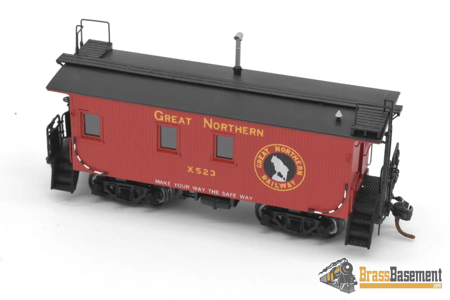 HO Brass - CIL 2139.1 Great Northern GN 25’ Wood Caboose Later #X523 - Samhongsa Steam