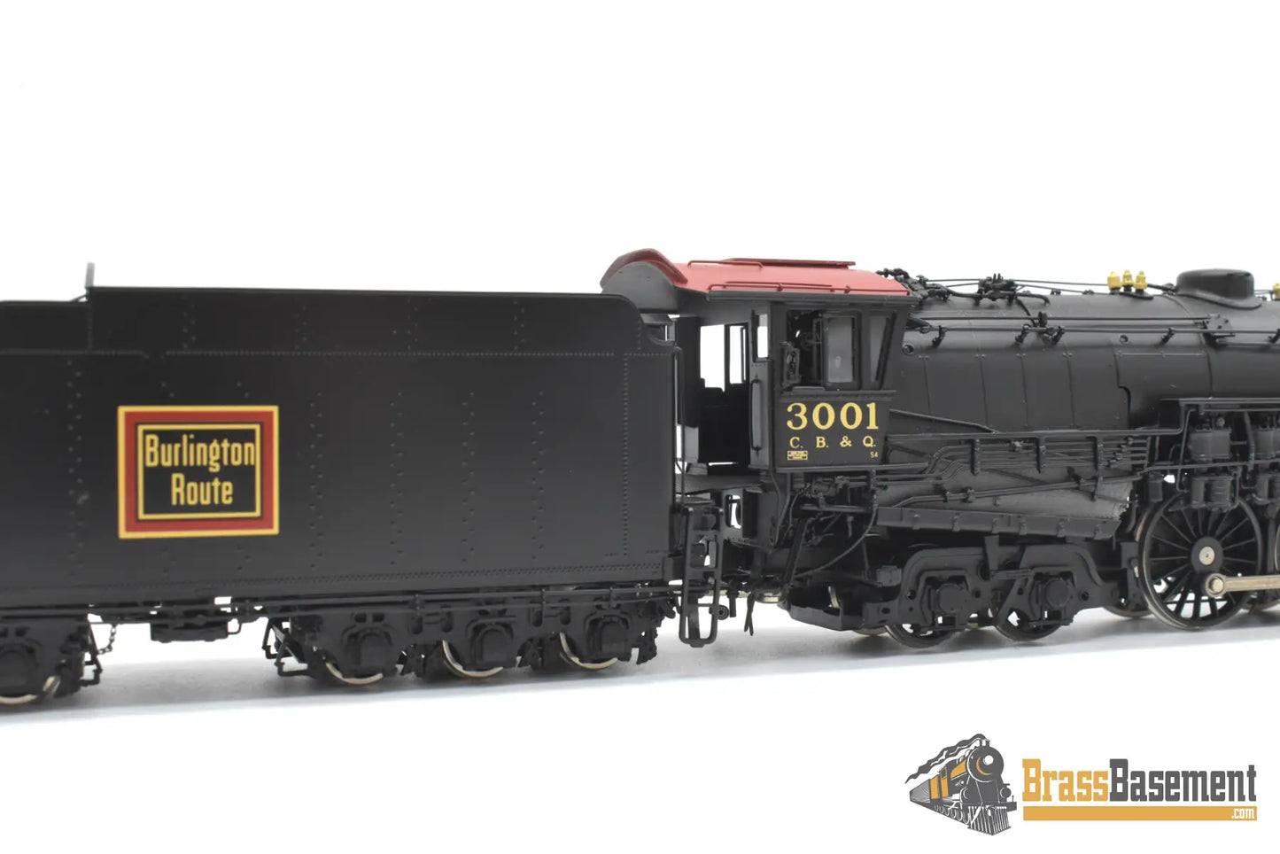 HO Brass - CIL 2258.1 CB&Q Burlington S-4 4-6-4 #3001 w/ Mars Light BoxPox Main Driver Steam