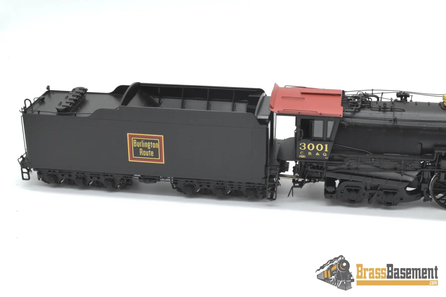 HO Brass - CIL 2258.1 CB&Q Burlington S-4 4-6-4 #3001 w/ Mars Light BoxPox Main Driver Steam