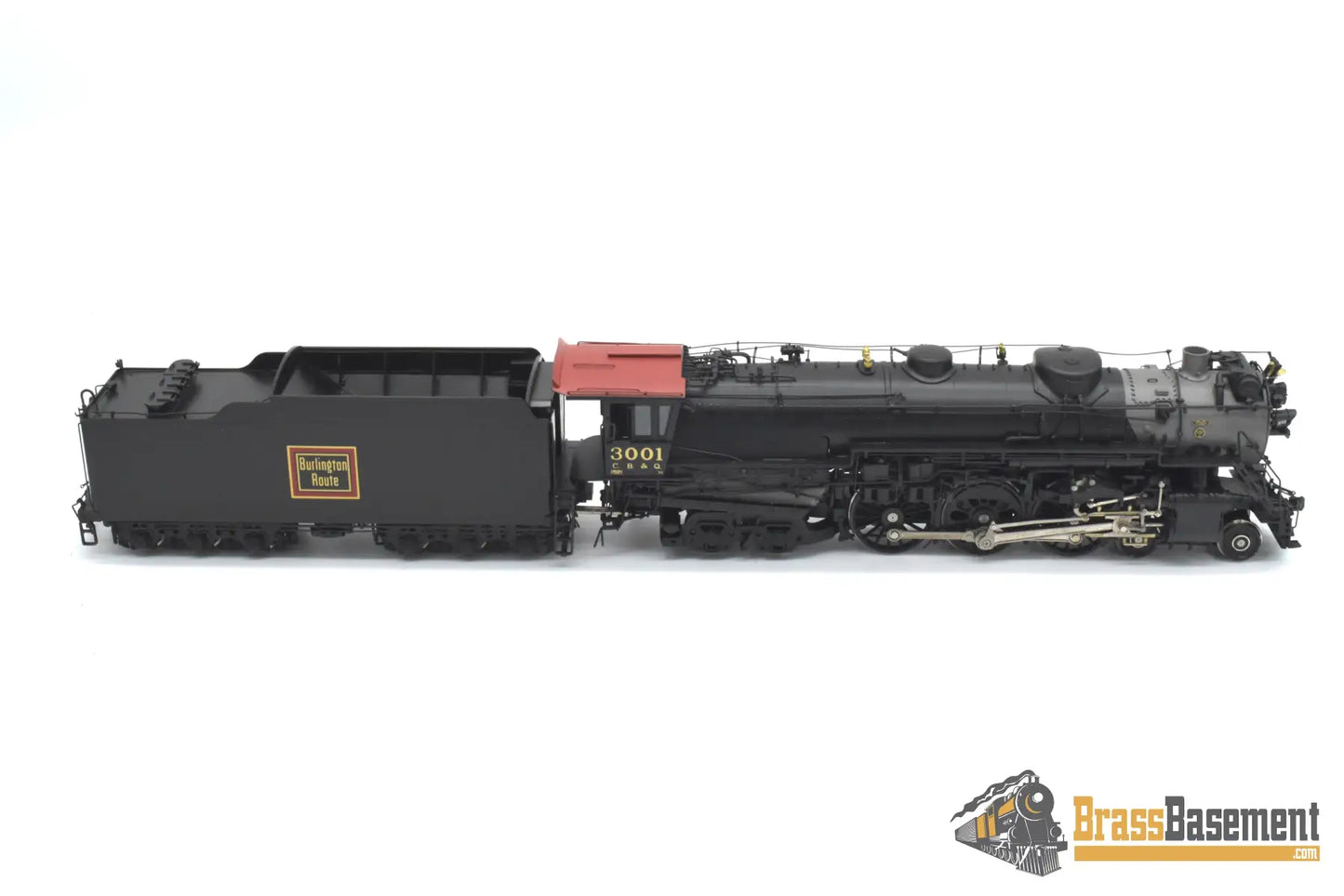 HO Brass - CIL 2258.1 CB&Q Burlington S-4 4-6-4 #3001 w/ Mars Light BoxPox Main Driver Steam