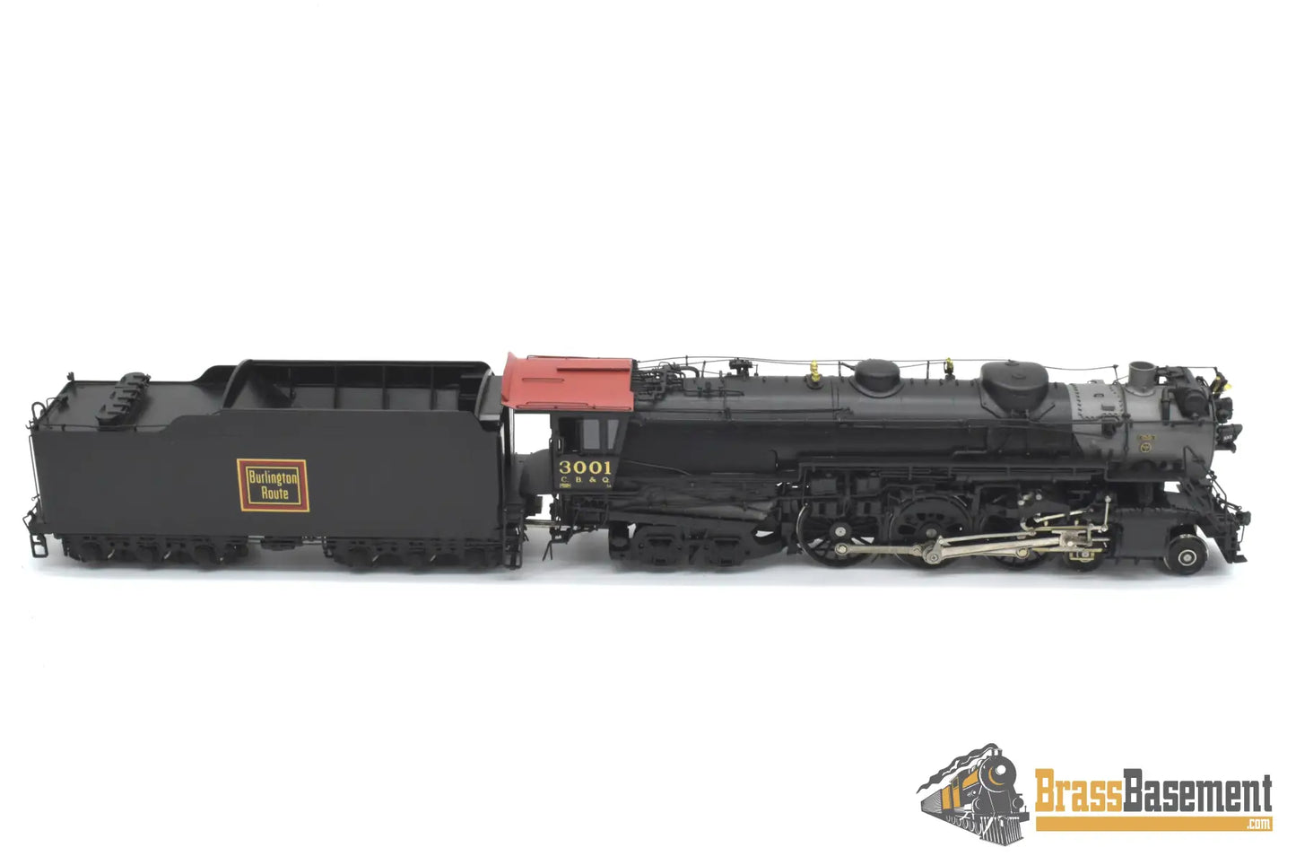 HO Brass - CIL 2258.1 CB&Q Burlington S-4 4-6-4 #3001 w/ Mars Light BoxPox Main Driver Steam