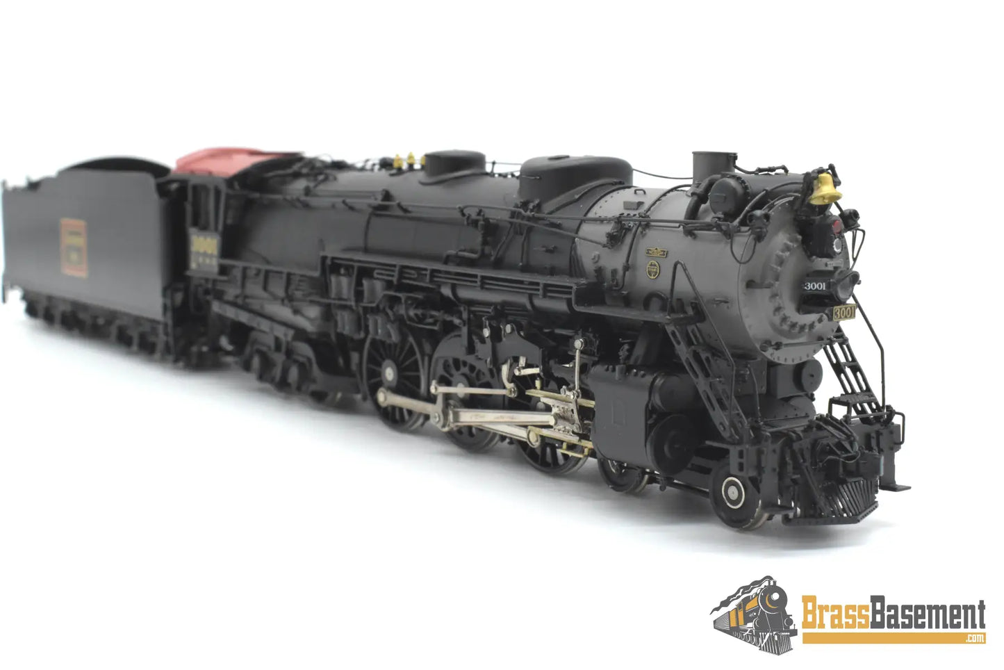 HO Brass - CIL 2258.1 CB&Q Burlington S-4 4-6-4 #3001 w/ Mars Light BoxPox Main Driver Steam