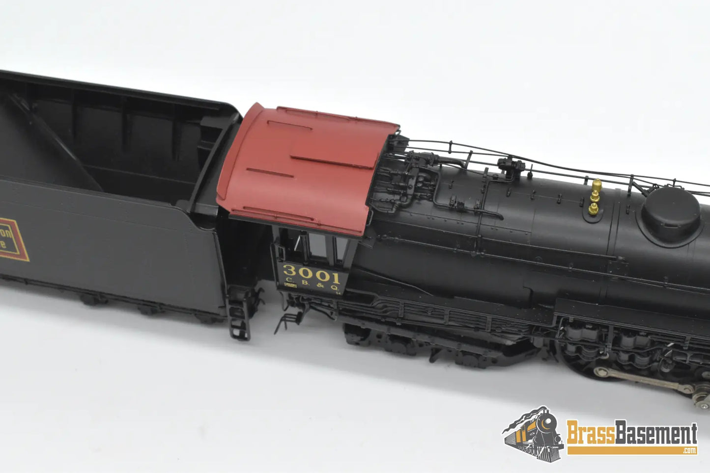 HO Brass - CIL 2258.1 CB&Q Burlington S-4 4-6-4 #3001 w/ Mars Light BoxPox Main Driver Steam