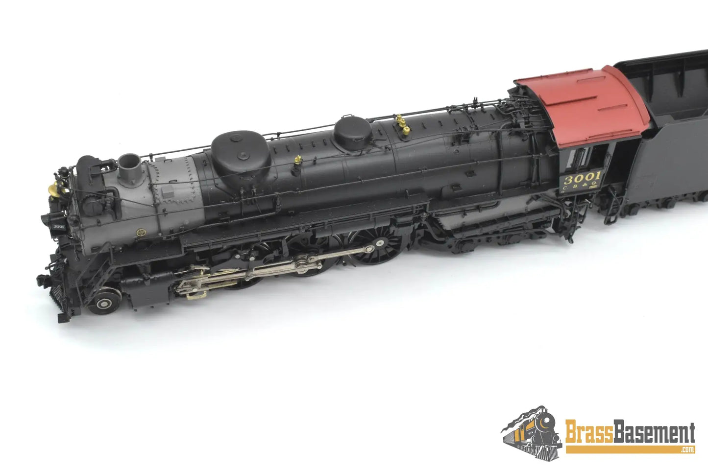 HO Brass - CIL 2258.1 CB&Q Burlington S-4 4-6-4 #3001 w/ Mars Light BoxPox Main Driver Steam