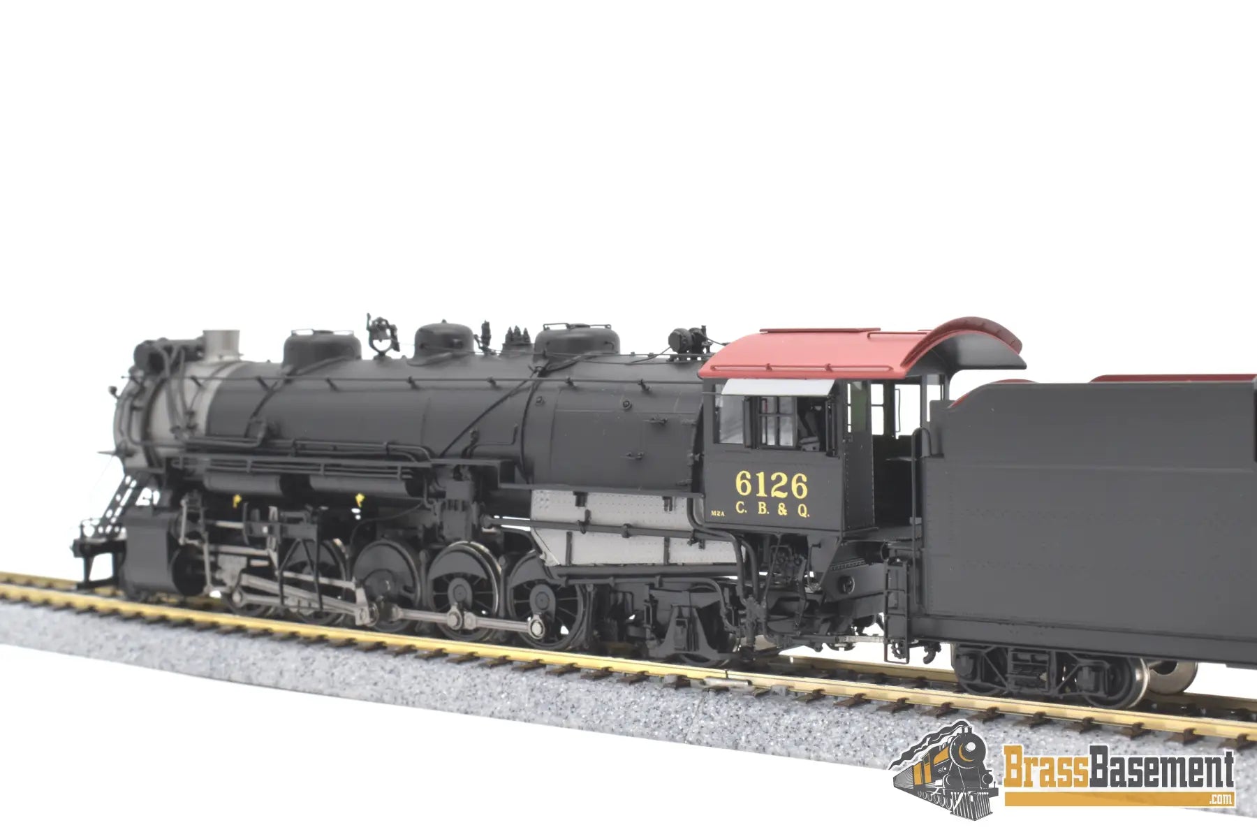 Ho Brass - Cil 2501.1 Cb&Q Burlington M2A #6126 2 - 10 - 2 W/ Elesco Fwh F/P Steam