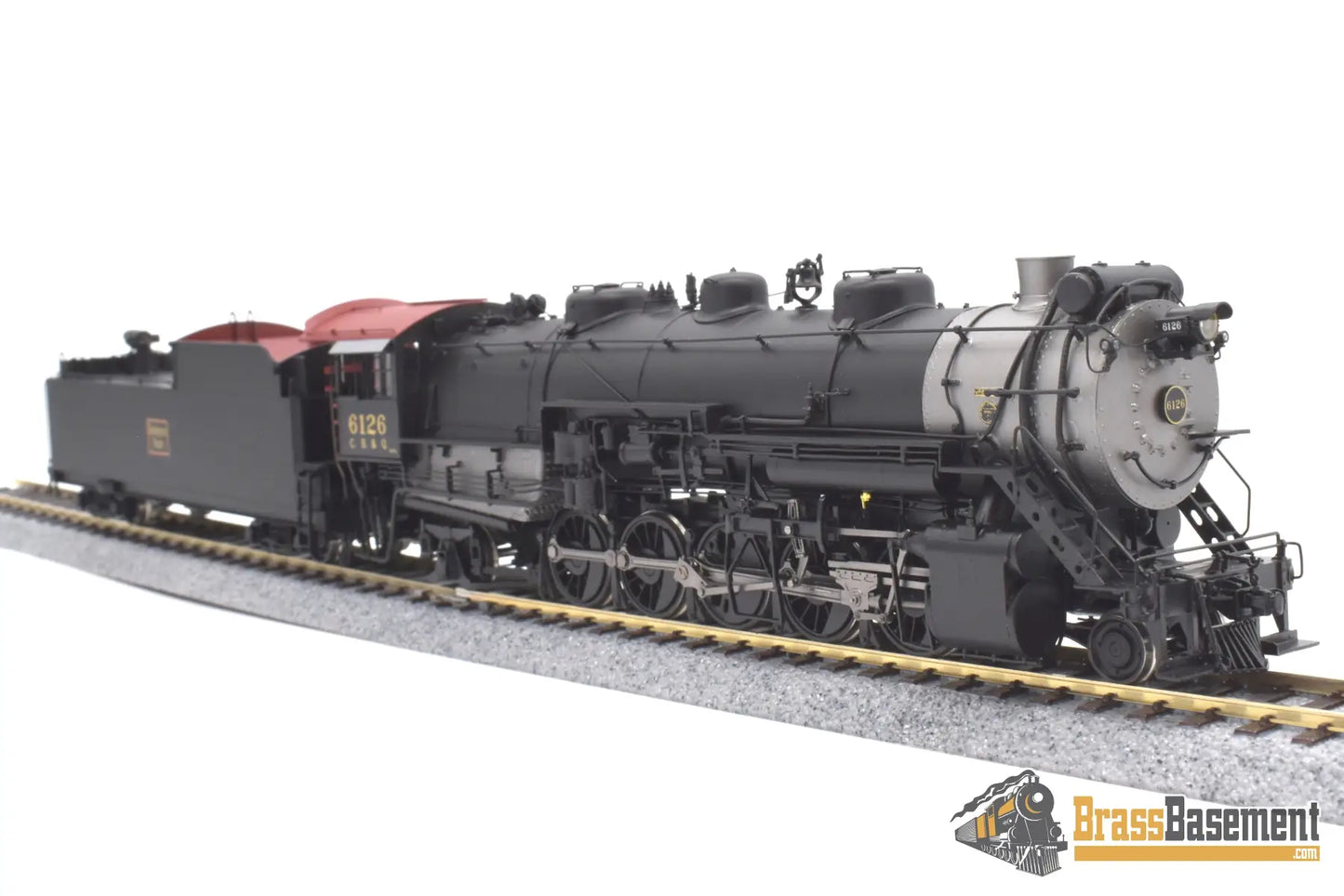 Ho Brass - Cil 2501.1 Cb&Q Burlington M2A #6126 2 - 10 - 2 W/ Elesco Fwh F/P Steam