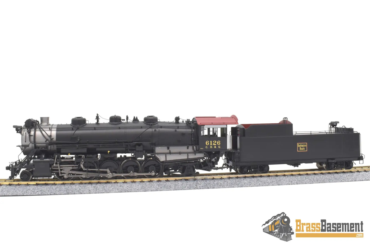 Ho Brass - Cil 2501.1 Cb&Q Burlington M2A #6126 2 - 10 - 2 W/ Elesco Fwh F/P Steam