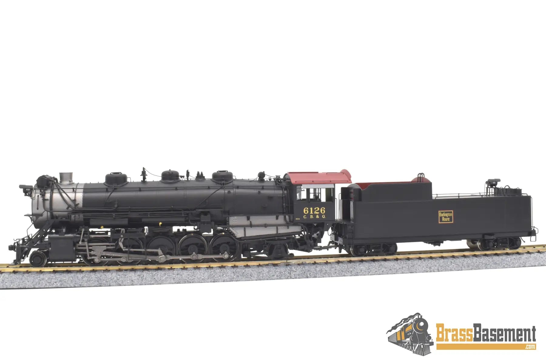 Ho Brass - Cil 2501.1 Cb&Q Burlington M2A #6126 2 - 10 - 2 W/ Elesco Fwh F/P Steam