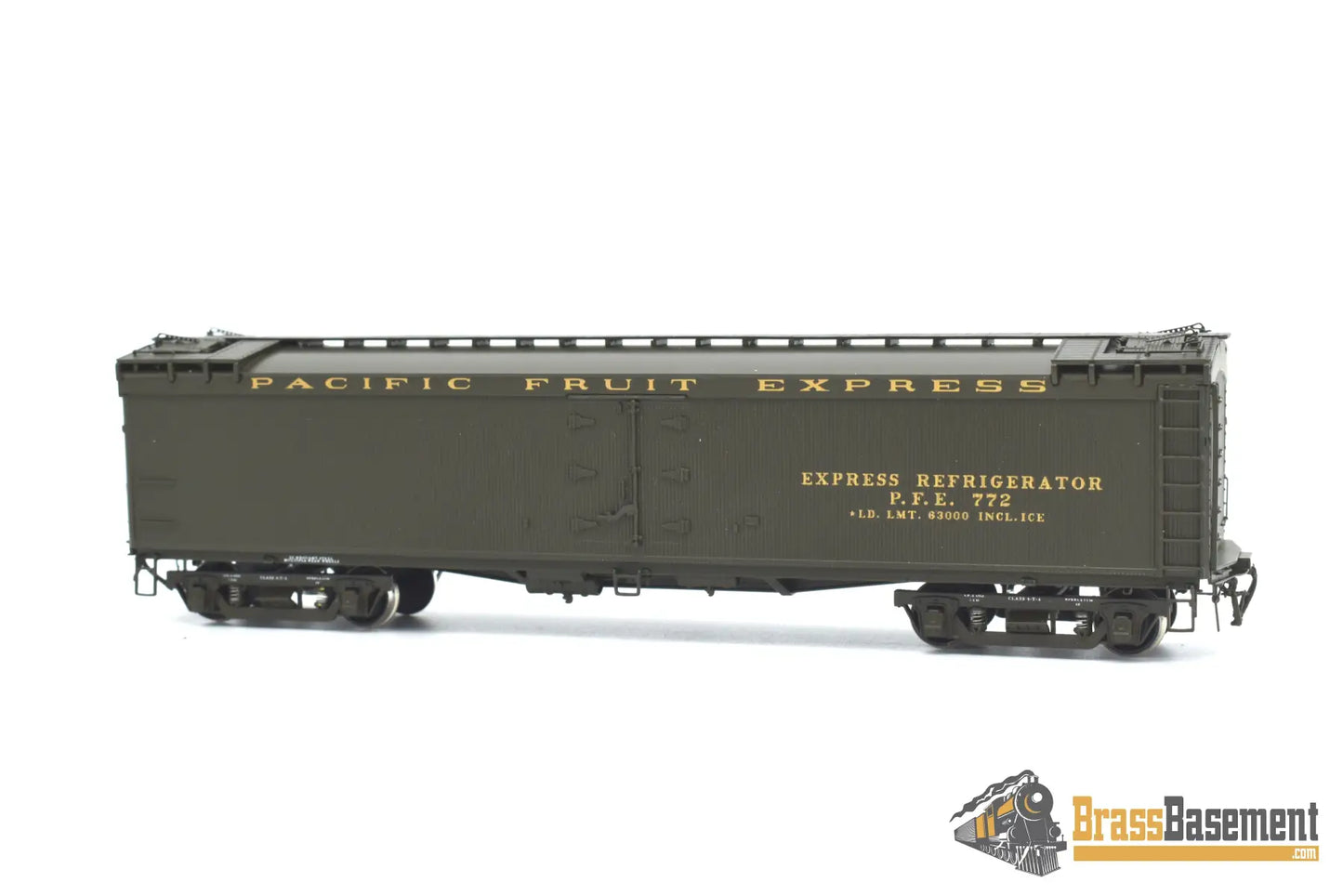Ho Brass - Cil 2529.1 Pacific Fruit Express Refrigerator Car Early Version Factory Paint Passenger