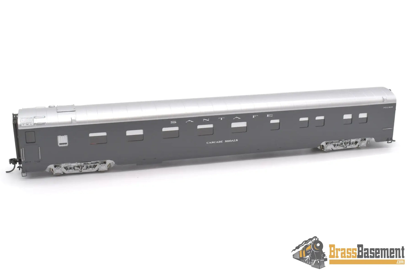 Ho Brass - Coach Yard 1161.2 Atsf Santa Fe ‘Cascade Shoals’ Pullman 10 - 5 4072B Gray W/ Silver