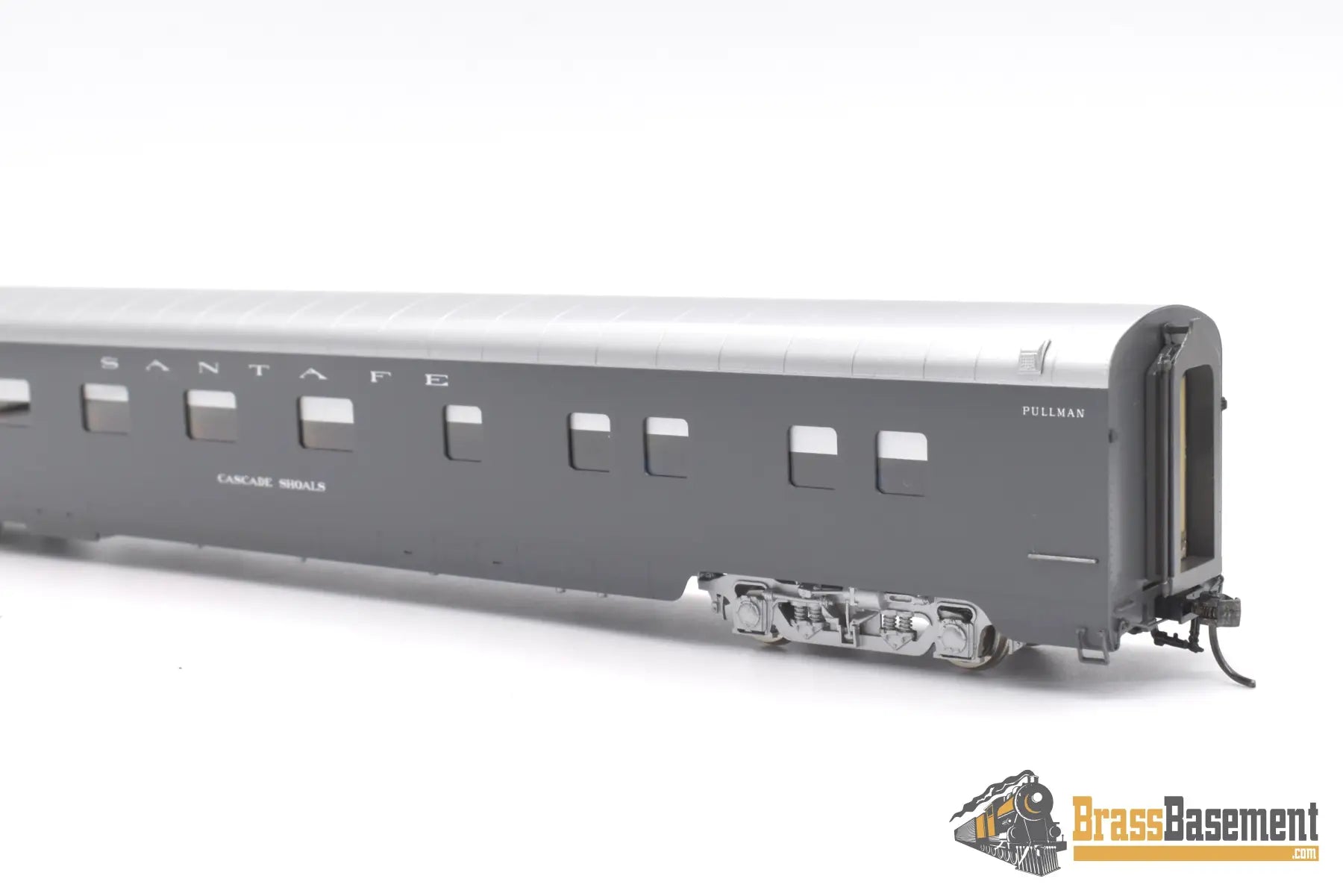 Ho Brass - Coach Yard 1161.2 Atsf Santa Fe ‘Cascade Shoals’ Pullman 10 - 5 4072B Gray W/ Silver