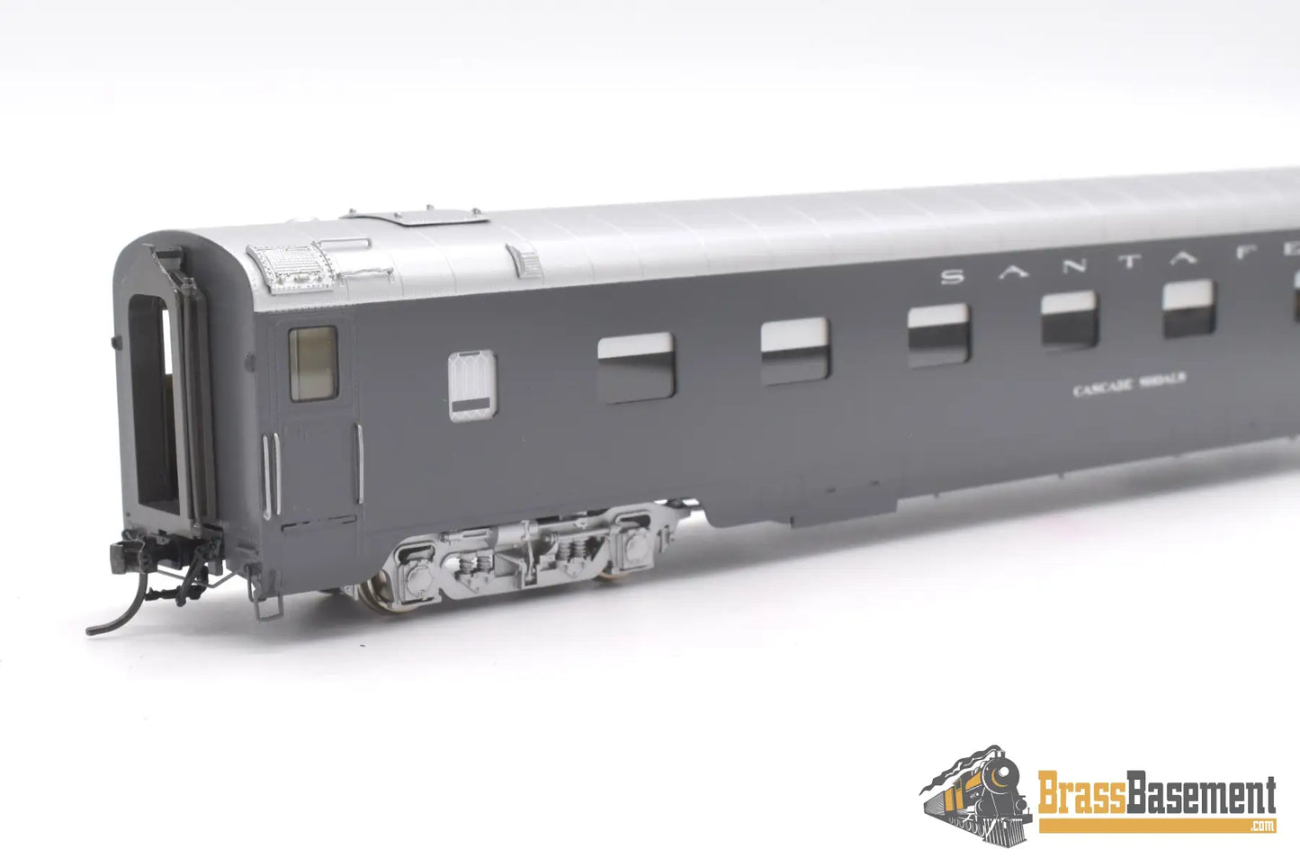 Ho Brass - Coach Yard 1161.2 Atsf Santa Fe ‘Cascade Shoals’ Pullman 10 - 5 4072B Gray W/ Silver