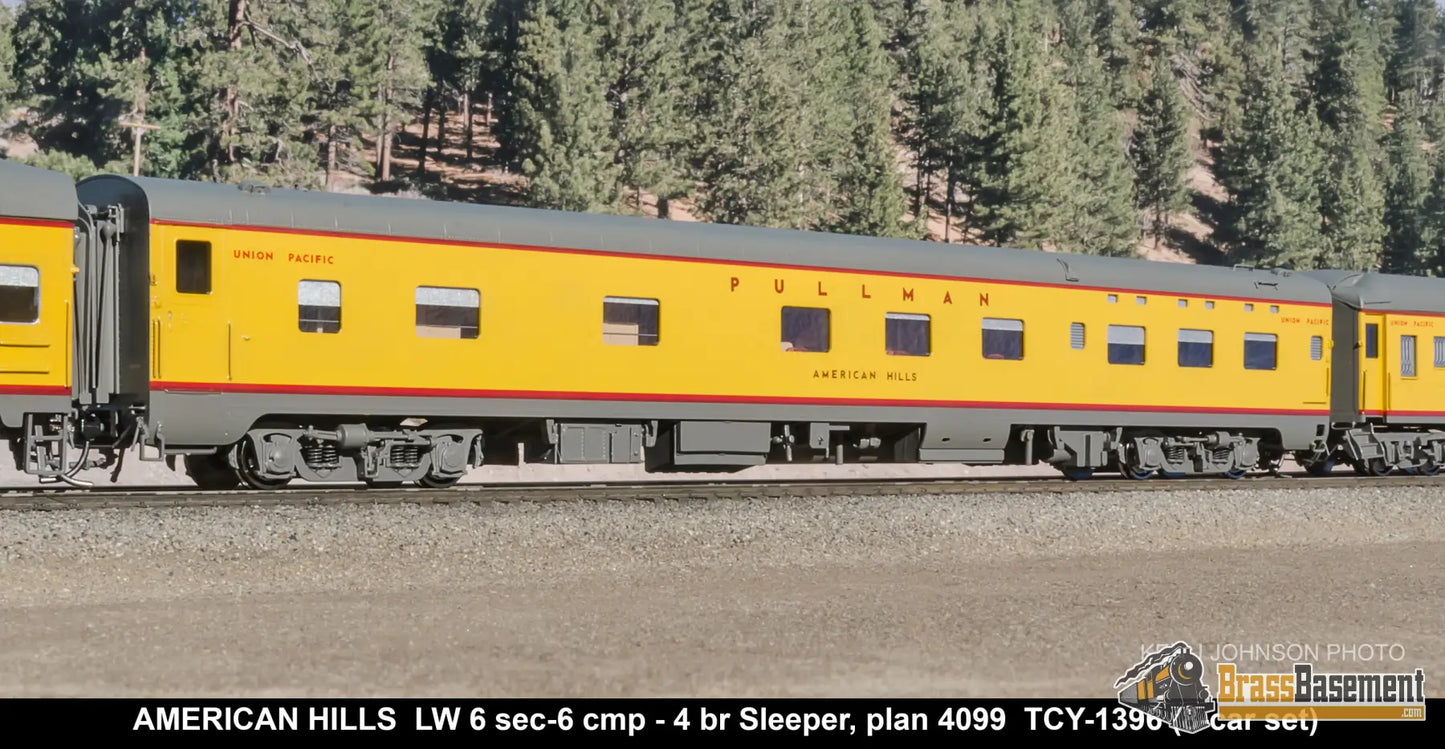 HO Brass - Coach Yard 1396 The Union Pacific ’Portland Rose’ Train - Overland Paint! 8 Cars Brand NEW Passenger