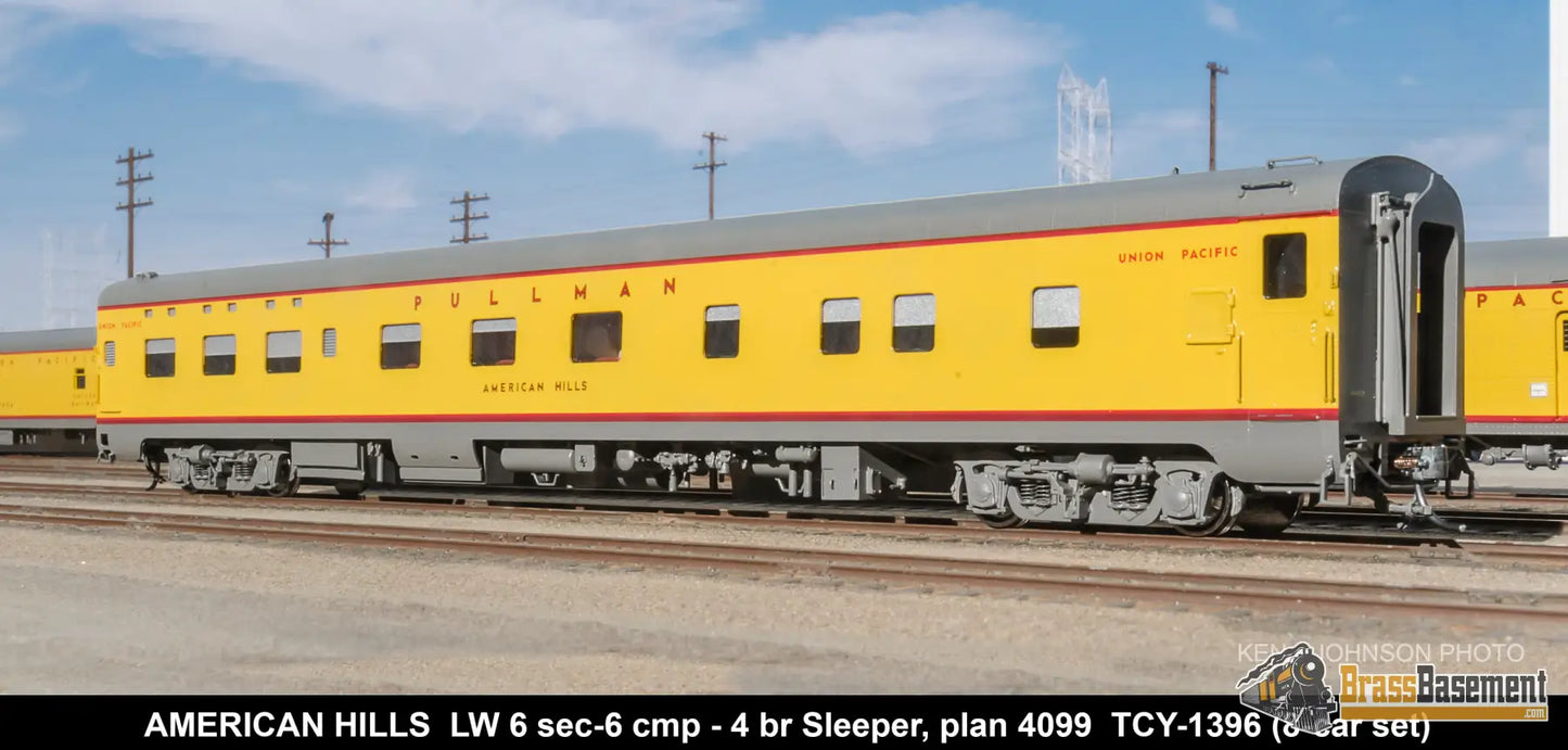 HO Brass - Coach Yard 1396 The Union Pacific ’Portland Rose’ Train - Overland Paint! 8 Cars Brand NEW Passenger