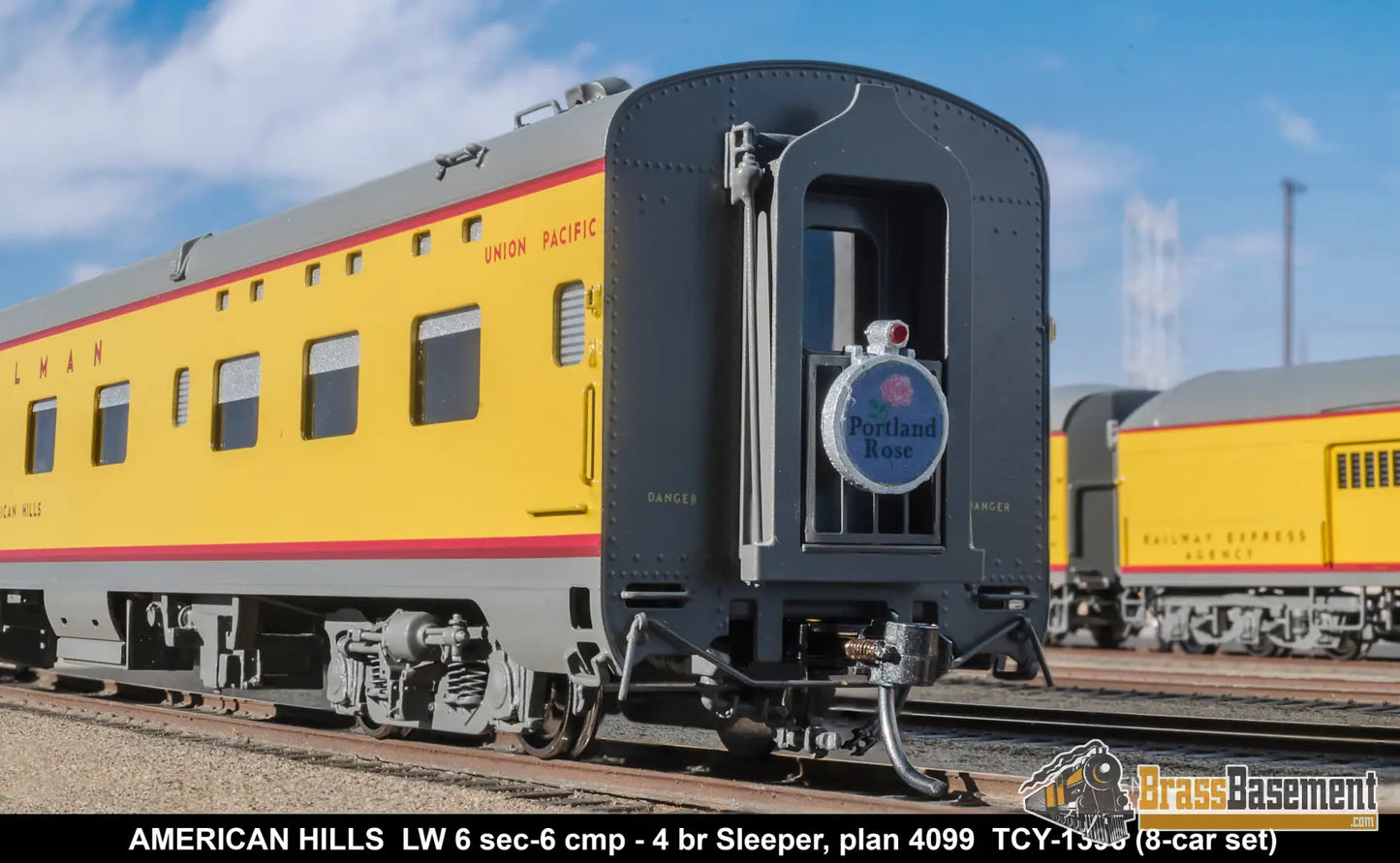 HO Brass - Coach Yard 1396 The Union Pacific ’Portland Rose’ Train - Overland Paint! 8 Cars Brand NEW Passenger