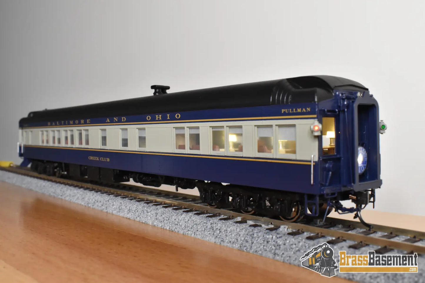 HO Brass - Coach Yard 1463D Baltimore & Ohio B&O 8 Section Restaurant Lounge Car - ’Creek Club’ - NEW Passenger