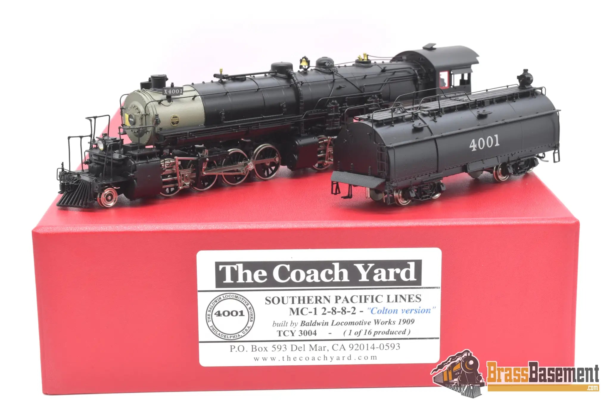 HO Brass - Coach Yard 3004 Southern Pacific MC-1 2-8-8-2 Colton 