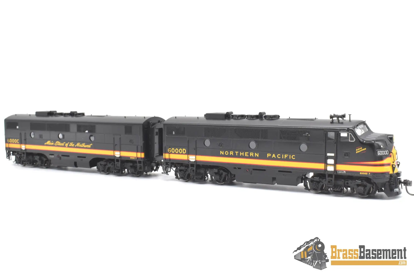 Ho Brass - Division Point 2057 Northern Pacific Np F3 Ab Set #6000 Main Street Scheme F/P Mint