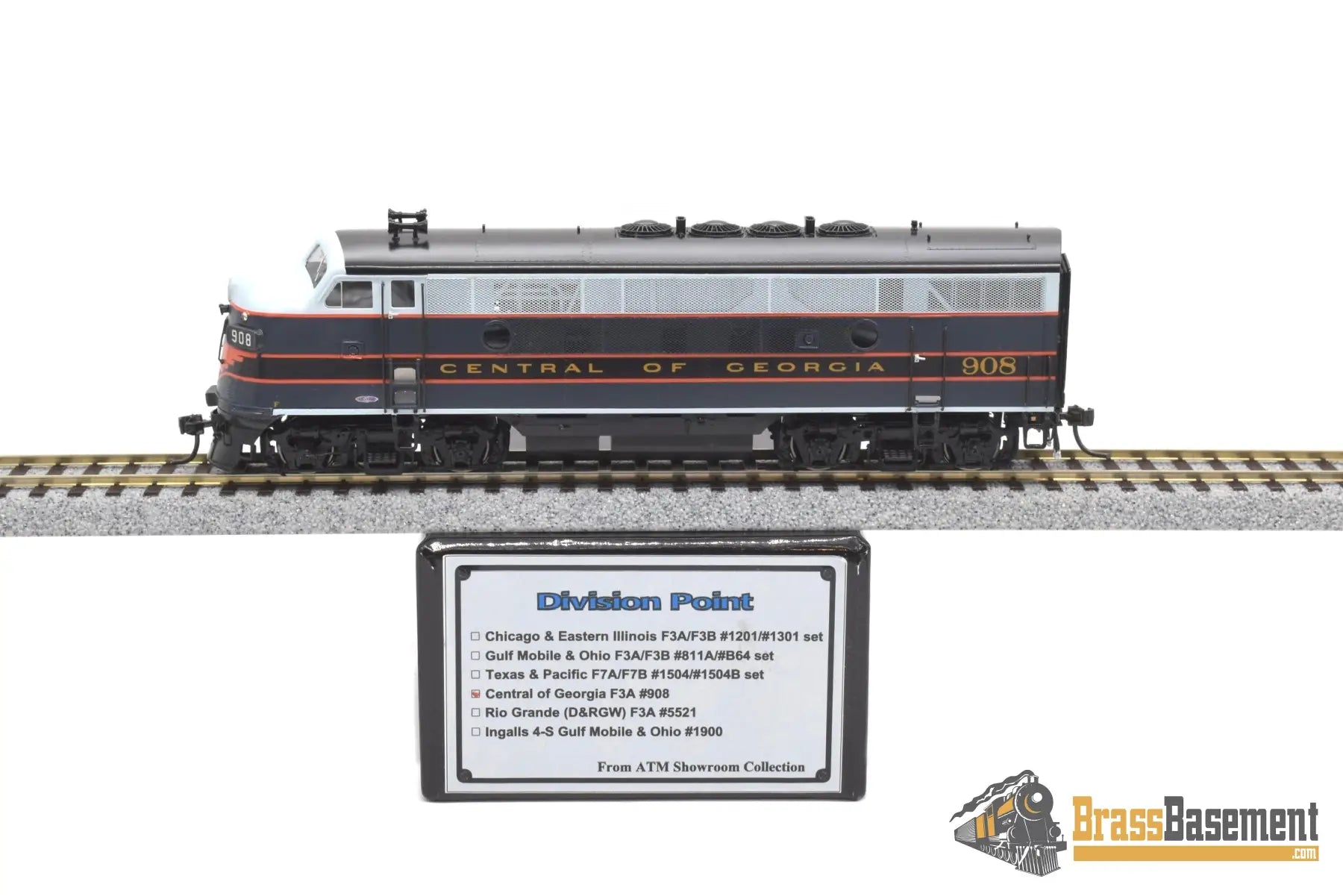 Ho Brass - Division Point Central Of Georgia Cog F3A #908 Blue/Gray/Orange Diesel
