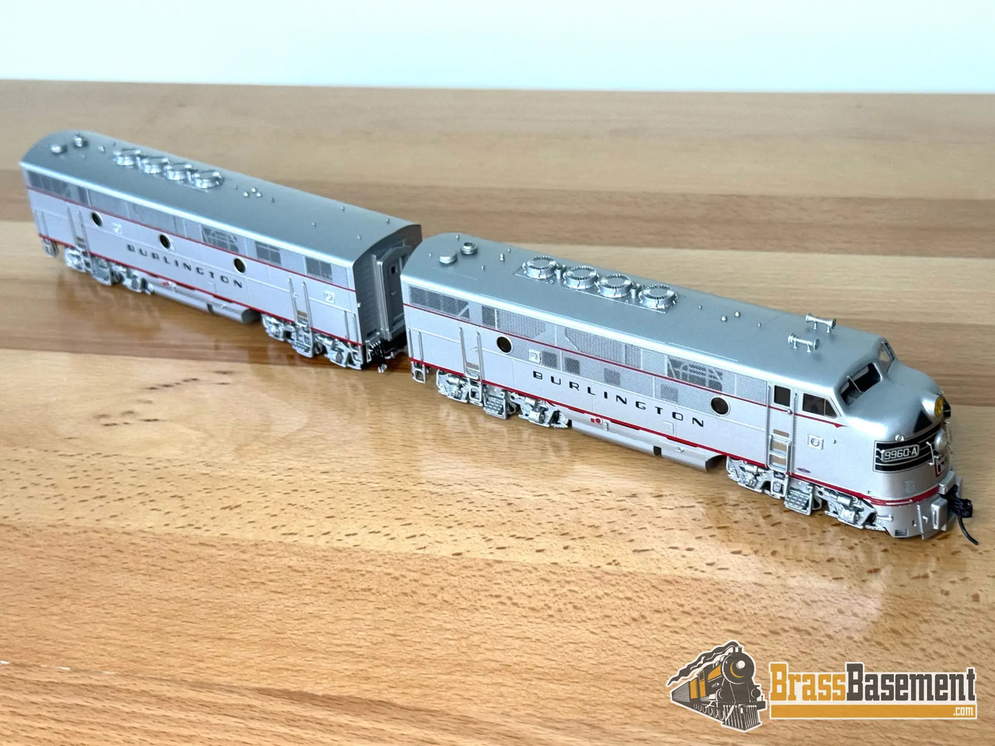 Ho Brass - Division Point Display Sample Cb&Q Burlington F3A #9960A & F3B #9960B Fp Mint Diesel