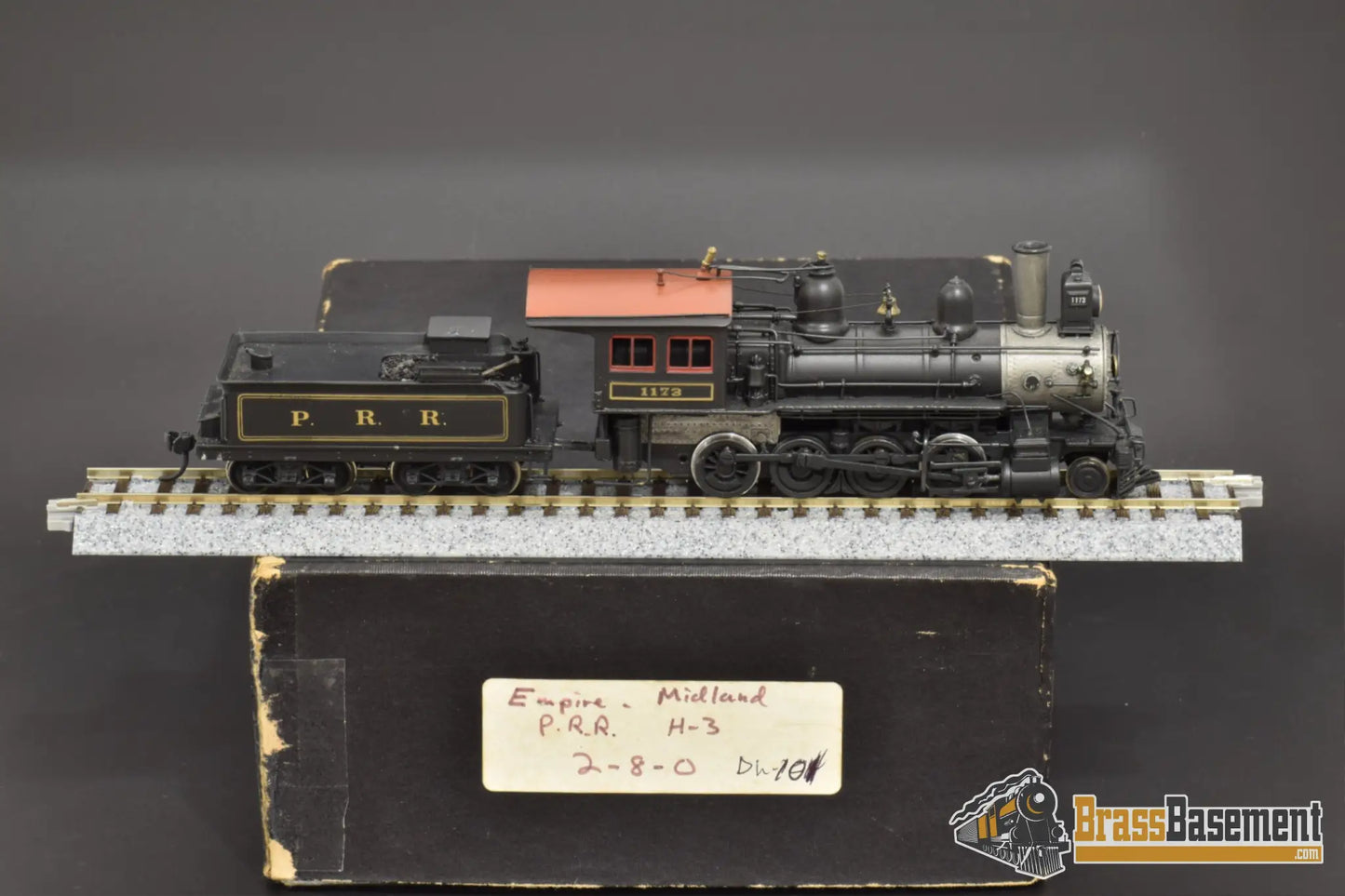 Ho Brass - Empire Midland H - 3 2 - 8 - 0 #1173 Pro Painted Early Gold Lettering Steam