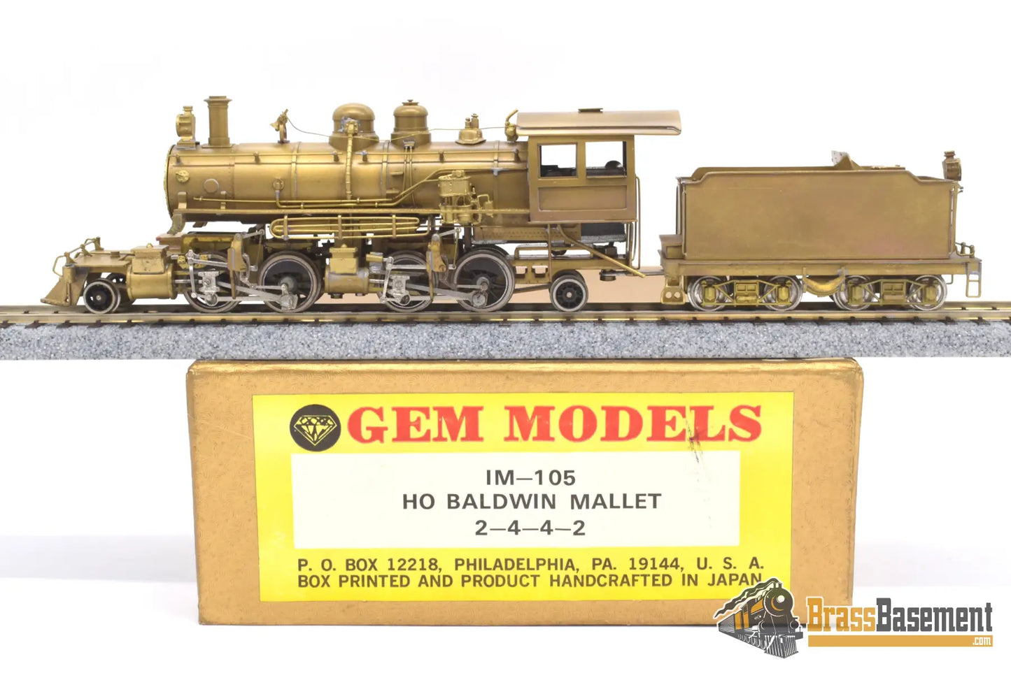 Ho Brass - Gem Im - 105 Little River Logging Co. 2 - 4 - 4 - 2 Unpainted Original Box Steam