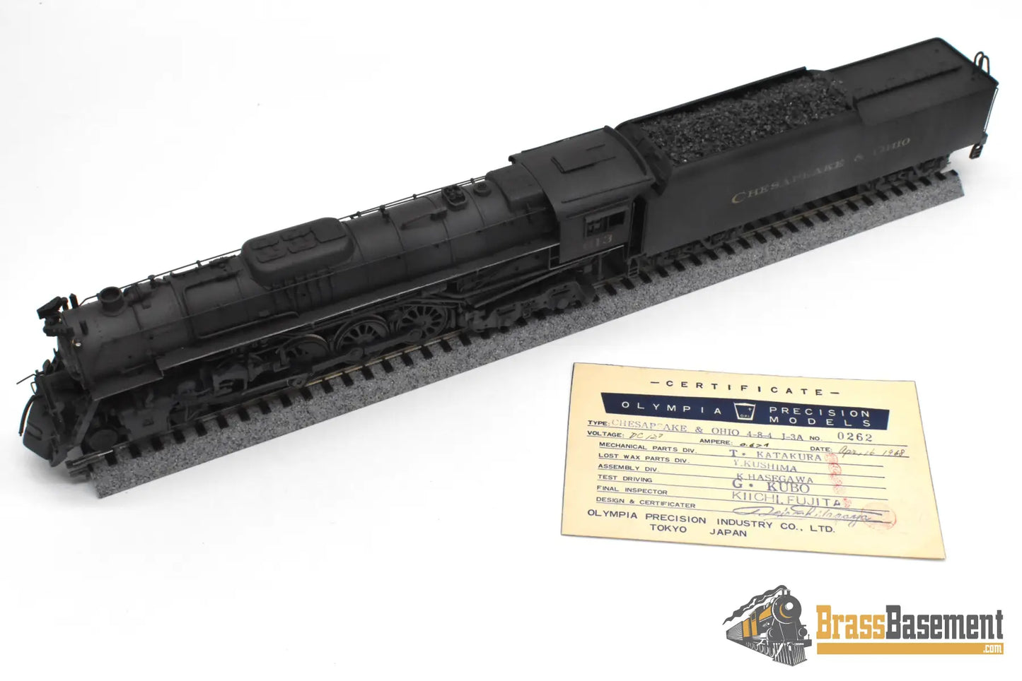 HO Brass Gem Models Olympia Chesapeake & Ohio J3a 4 8 4 #613 Custom Painted Steam