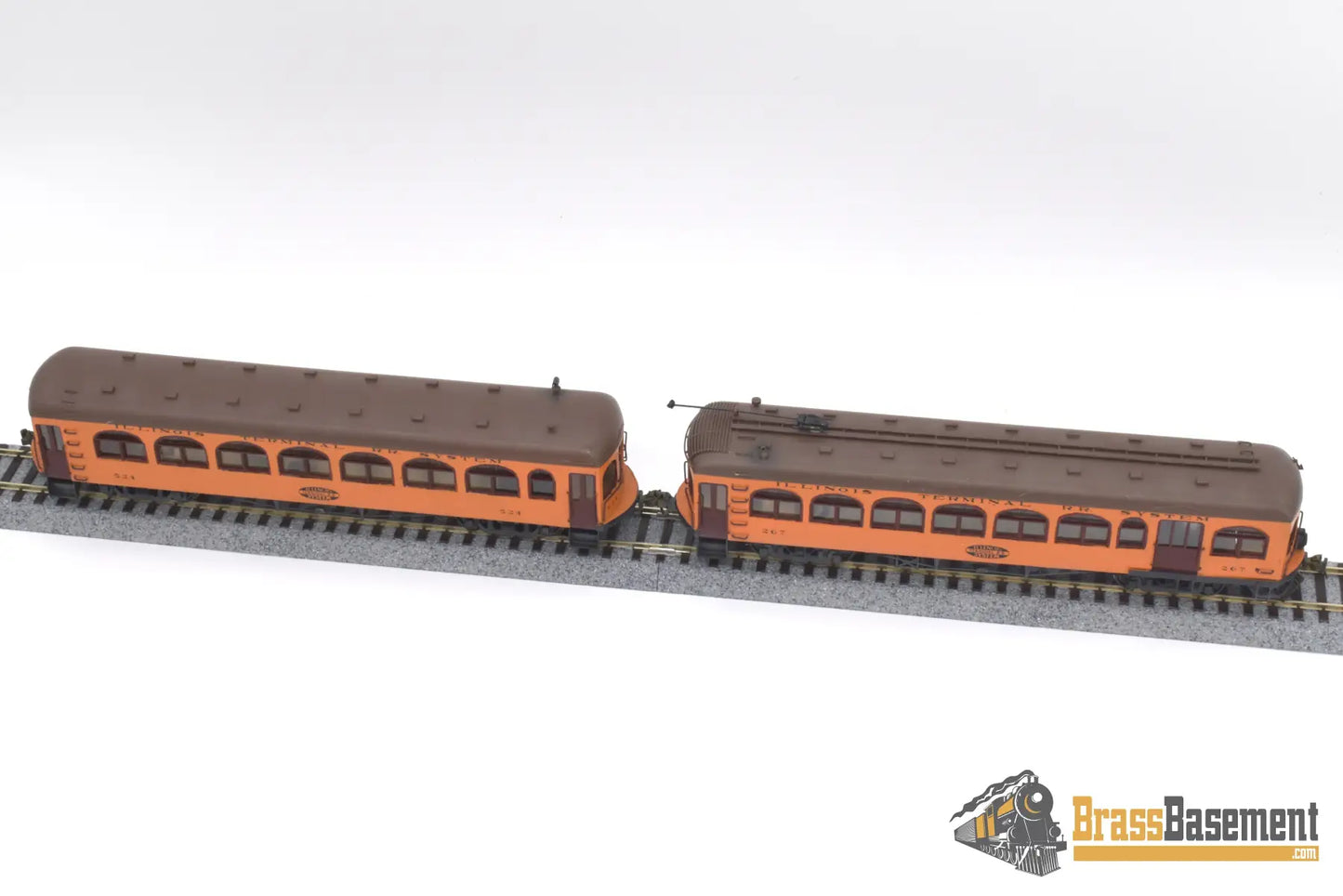 Ho Brass - Ghb Illinois Terminal Rr Coach & Combine Powered Pro Paint Interurban