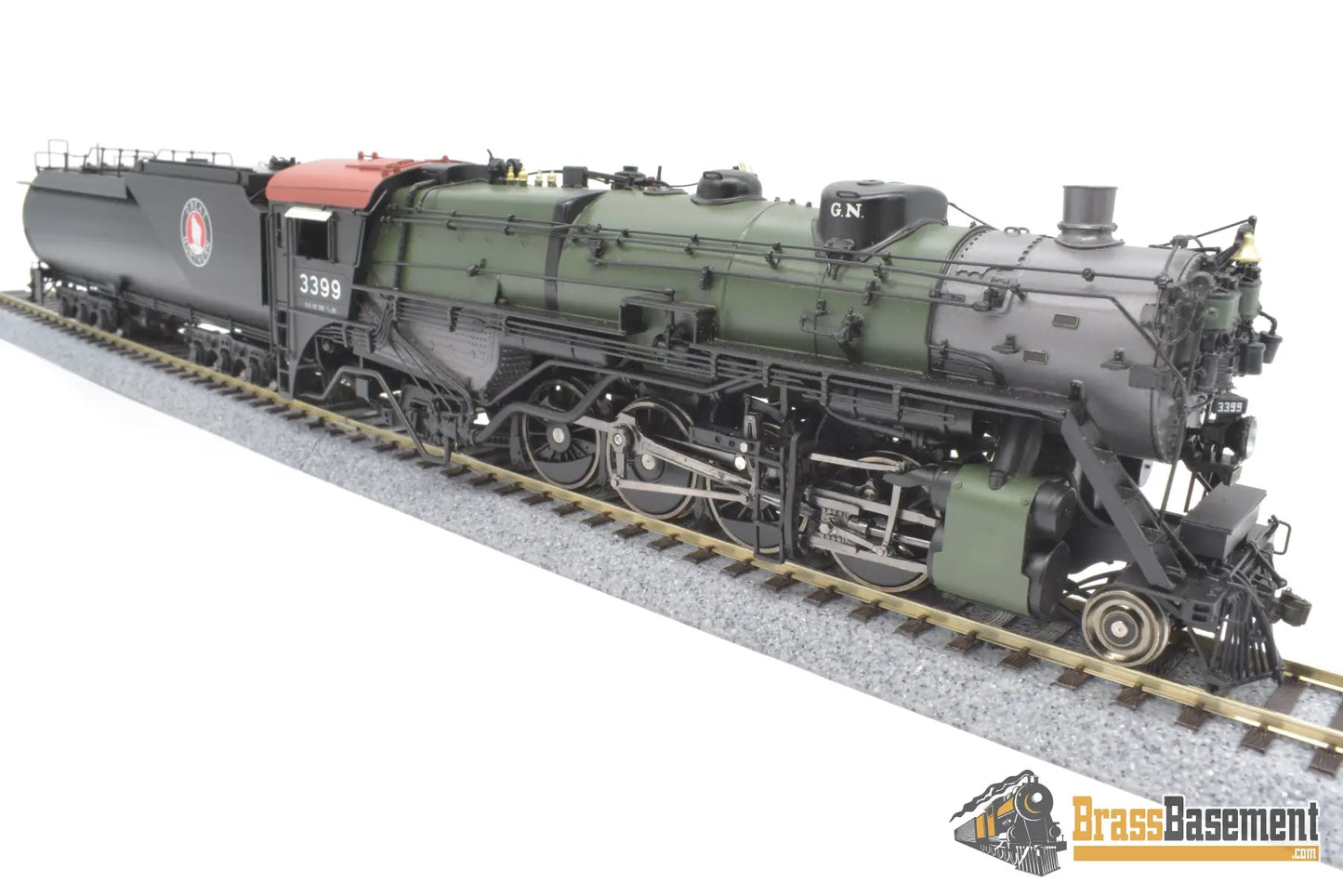 Ho Brass - Gpm 3399.2 Glacier Park Models Great Northern Gn O - 8 2 - 8 - 2 #3399 Green Boiler Mint