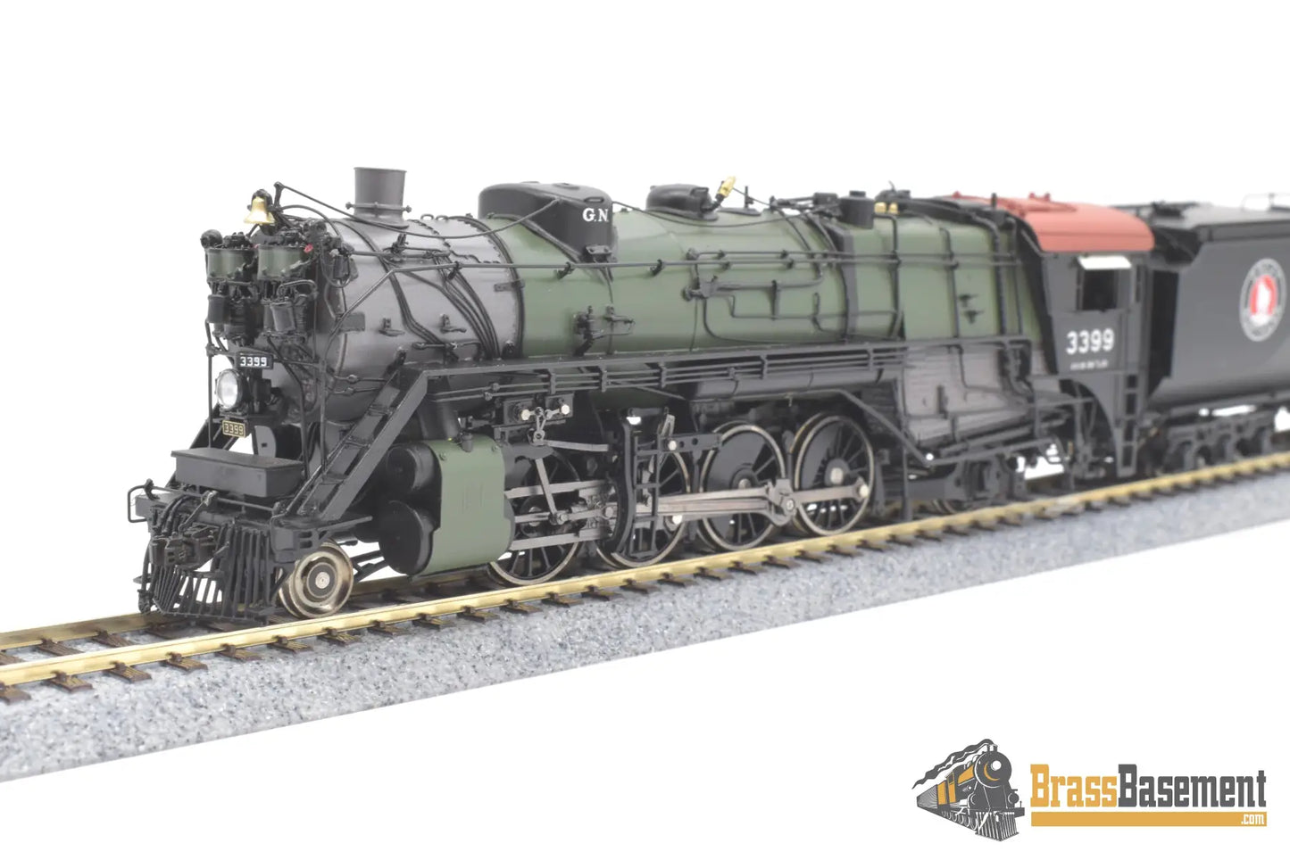 Ho Brass - Gpm 3399.2 Glacier Park Models Great Northern Gn O - 8 2 - 8 - 2 #3399 Green Boiler Mint