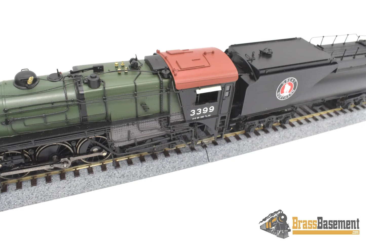 Ho Brass - Gpm 3399.2 Glacier Park Models Great Northern Gn O - 8 2 - 8 - 2 #3399 Green Boiler Mint