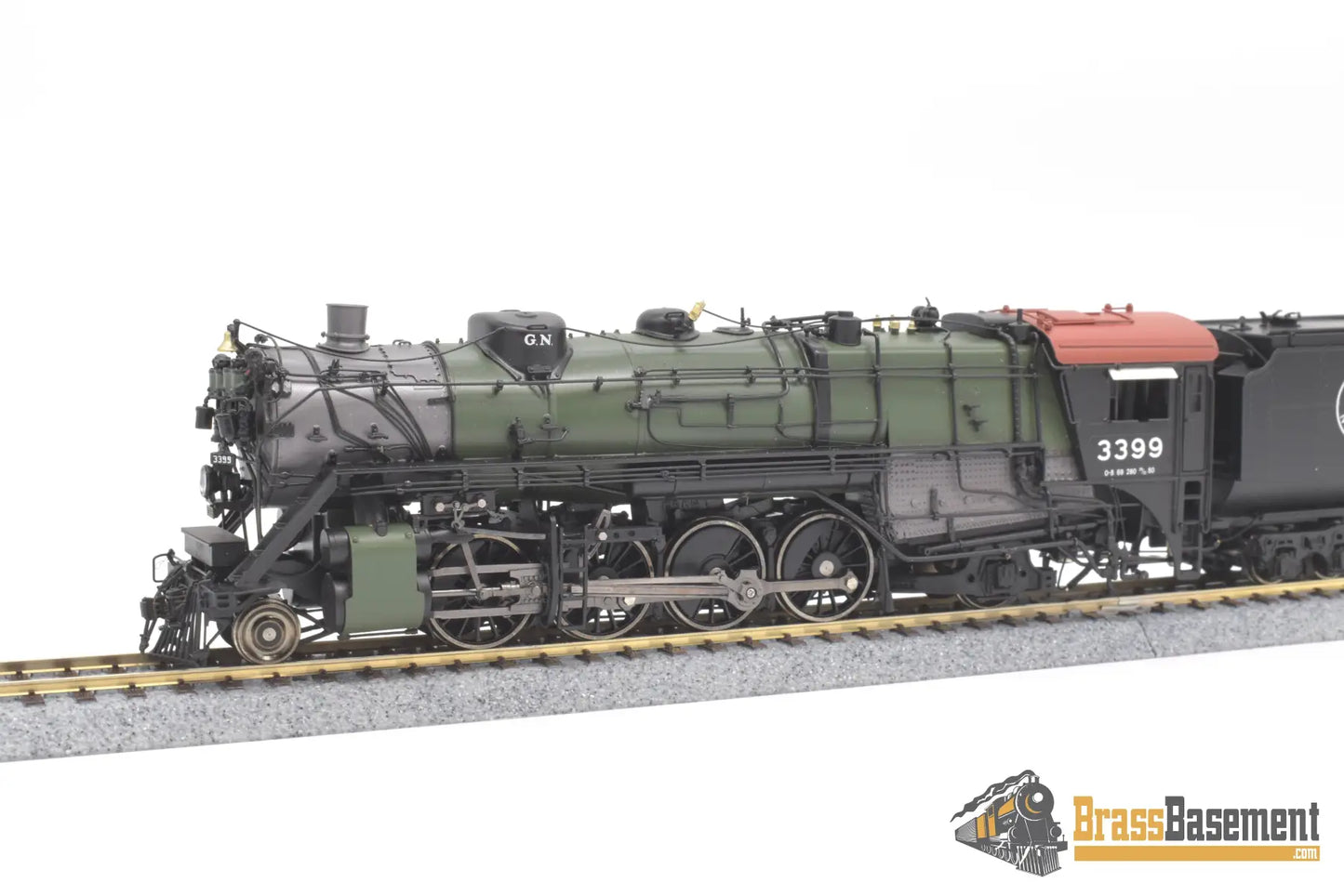 Ho Brass - Gpm 3399.2 Glacier Park Models Great Northern Gn O - 8 2 - 8 - 2 #3399 Green Boiler Mint