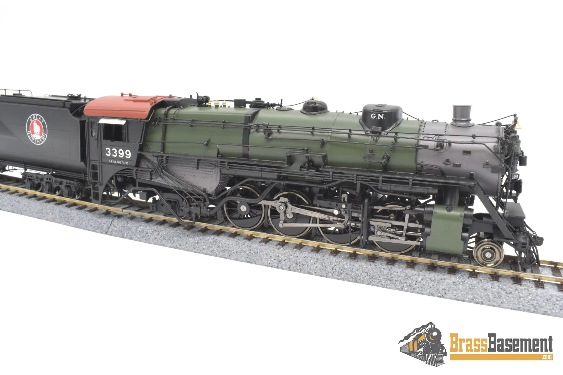 Ho Brass - Gpm 3399.2 Glacier Park Models Great Northern Gn O - 8 2 - 8 - 2 #3399 Green Boiler Mint