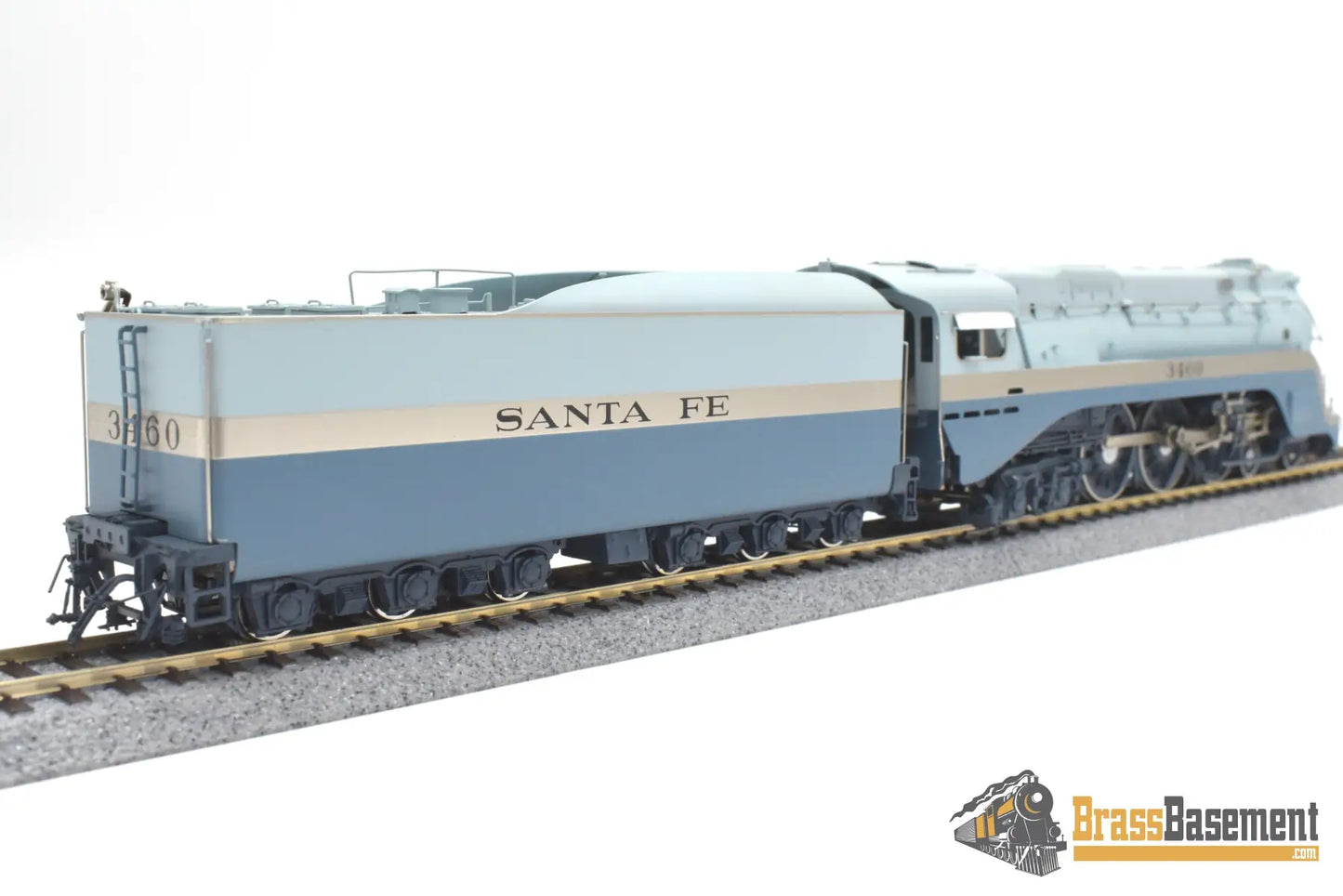 Ho Brass - Hallmark Atsf Santa Fe Blue Goose 4 - 6 - 4 #3460 Samhongsa Fp Steam