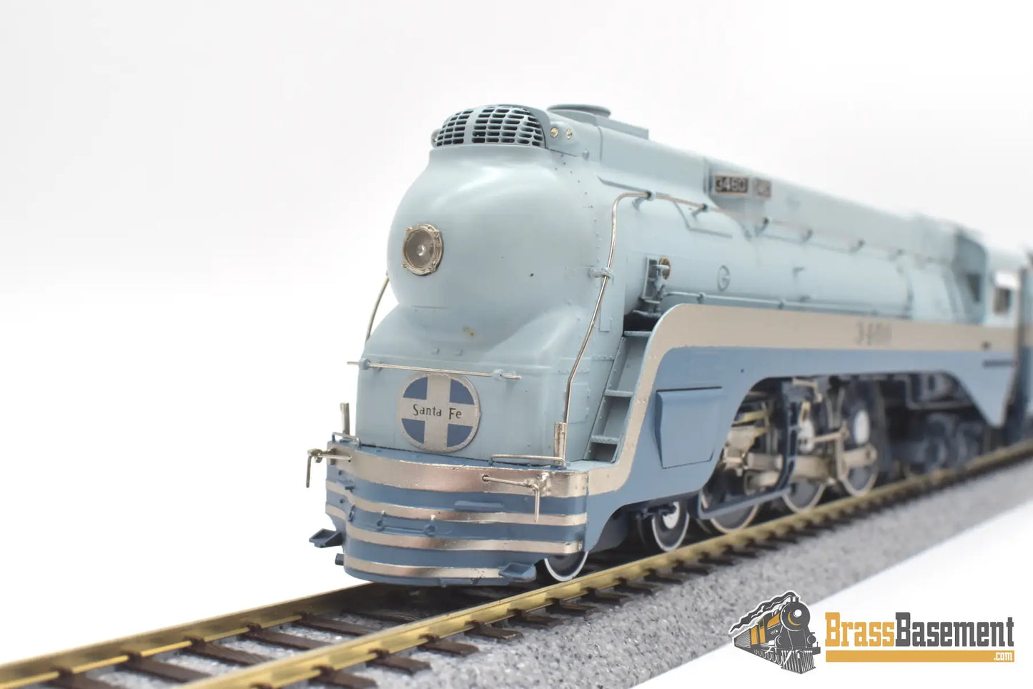 Ho Brass - Hallmark Atsf Santa Fe Blue Goose 4 - 6 - 4 #3460 Samhongsa Fp Steam