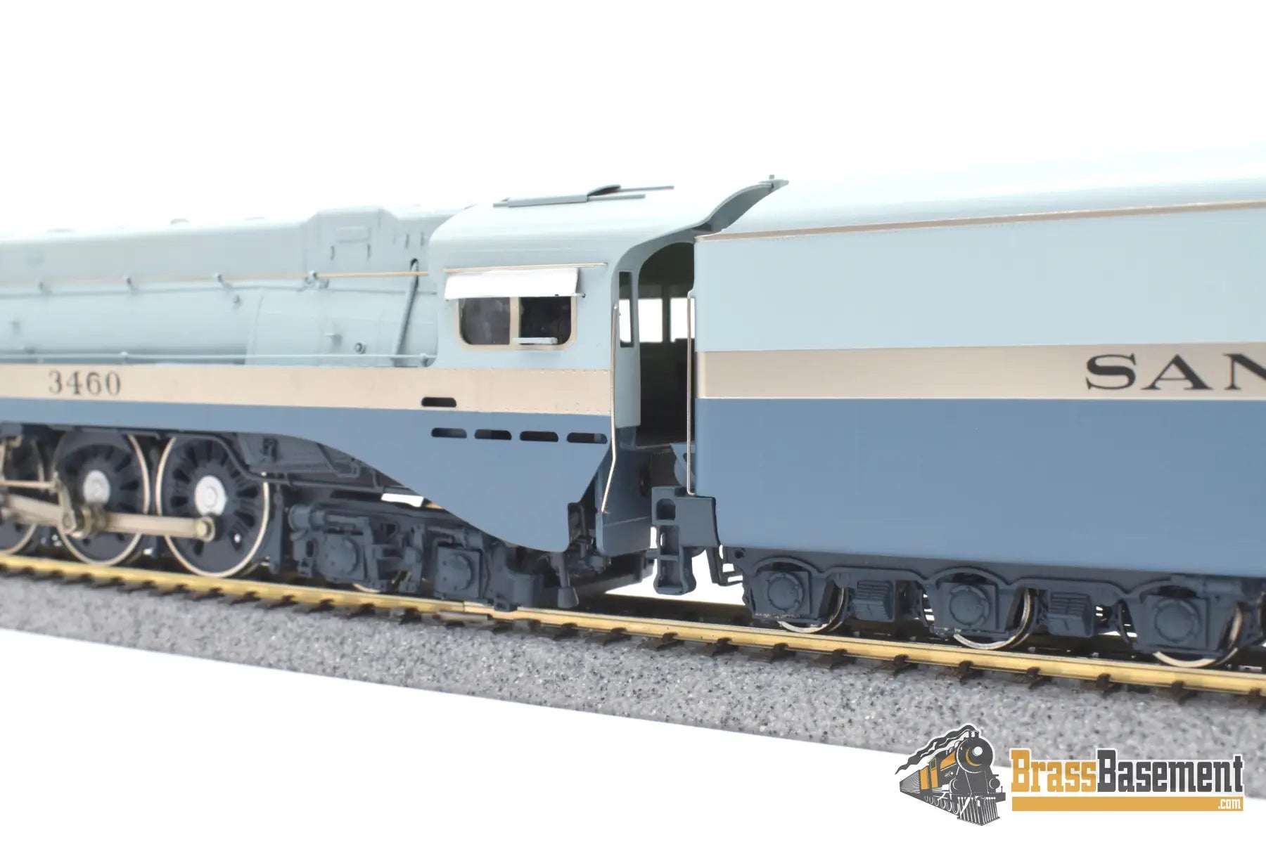 Ho Brass - Hallmark Atsf Santa Fe Blue Goose 4 - 6 - 4 #3460 Samhongsa Fp Steam