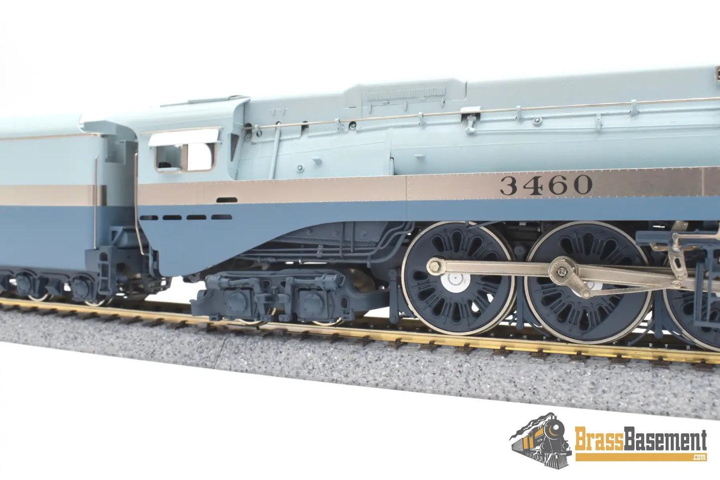 Ho Brass - Hallmark Atsf Santa Fe Blue Goose 4 - 6 - 4 #3460 Samhongsa Fp Steam